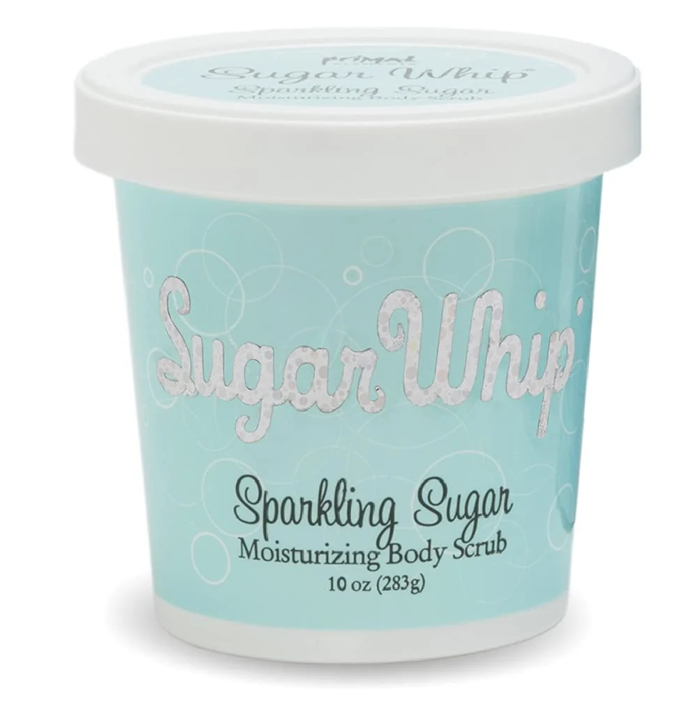 Proven Primal Elements Sugar Scrub Exfoliating Sugar Whip Face and Body Cleanser Moisturizer Sparkling Sugar 10 oz Package Reusable