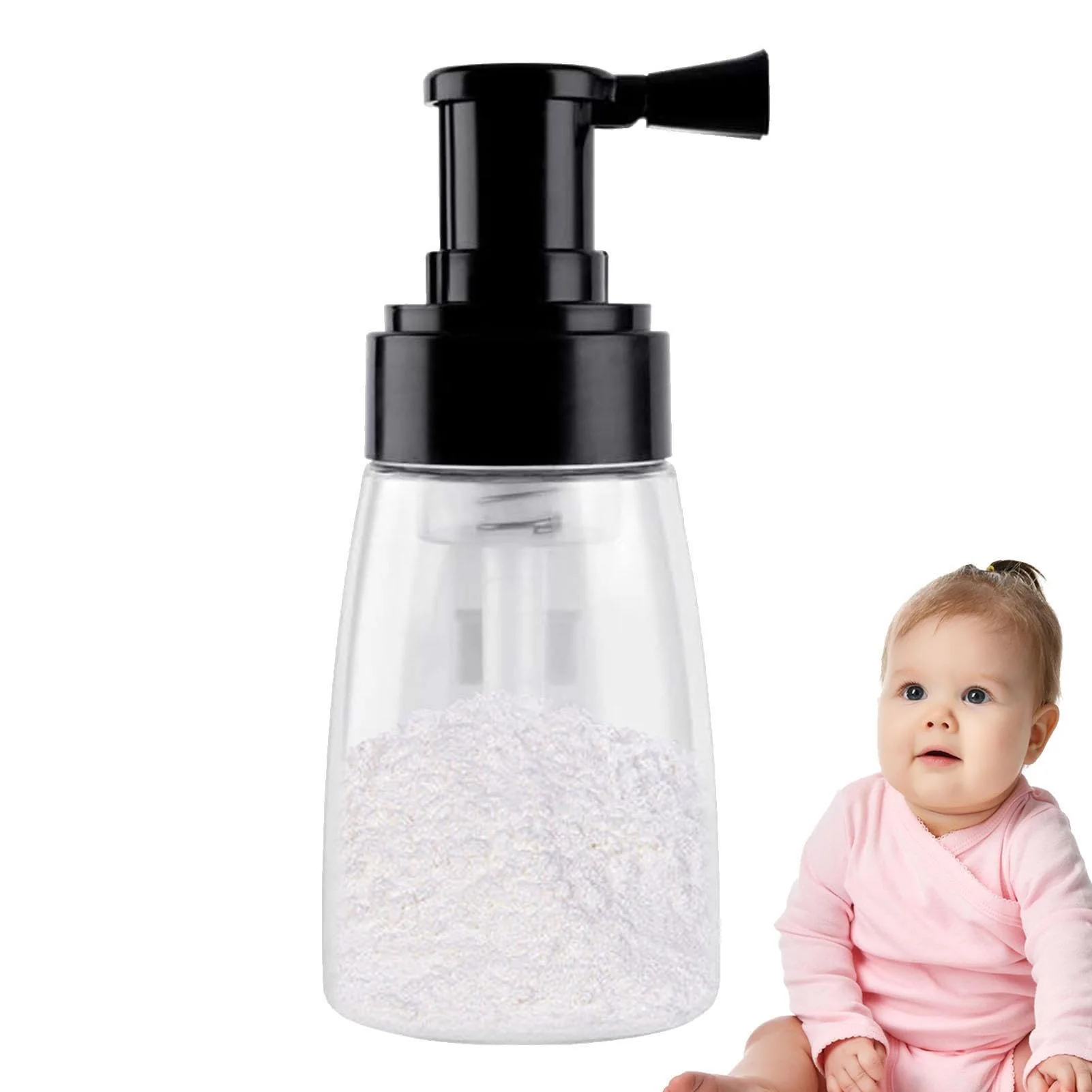 Sophisticated Qunesbeal Powder Bottle Spray Travel Hair Powder Cosmetics Bottle - Portable Hairdressing Tools with Locking Nozzle Barber Accessories for Salon Excellent