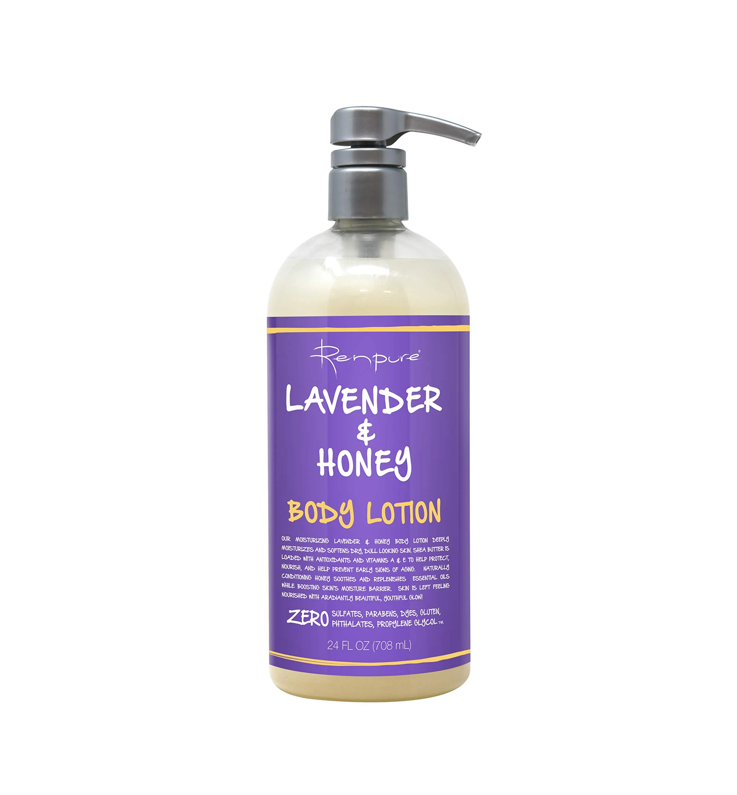 Elegant Renpure Lavender Honey Body Lotion 24 Ounce World-Class