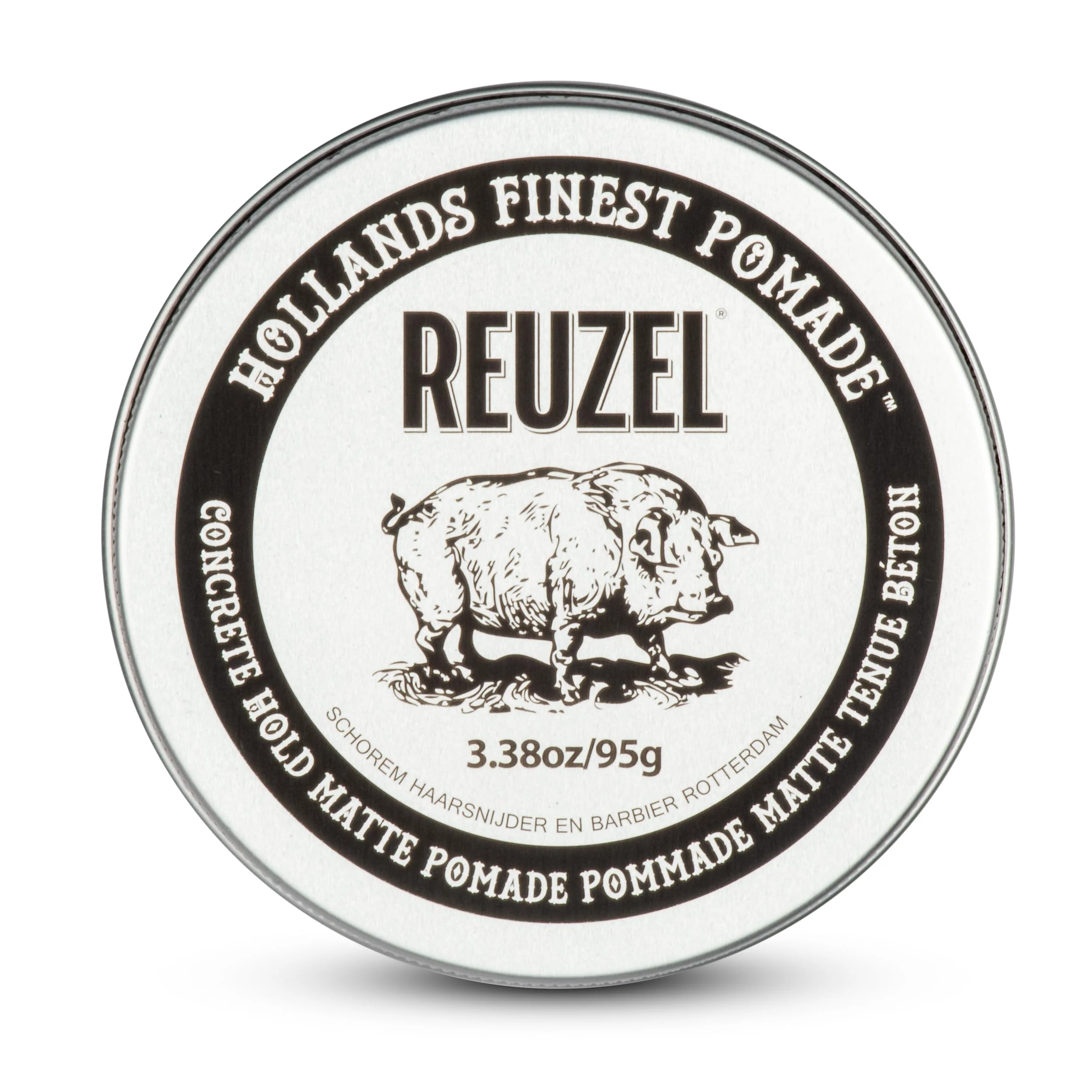 World-Class REUZEL Concrete Matte Pomade Strong All Day Hold Water Soluble Styling Matte Finish and Flake Easy To Wash Out For All Hair Types Lightweight