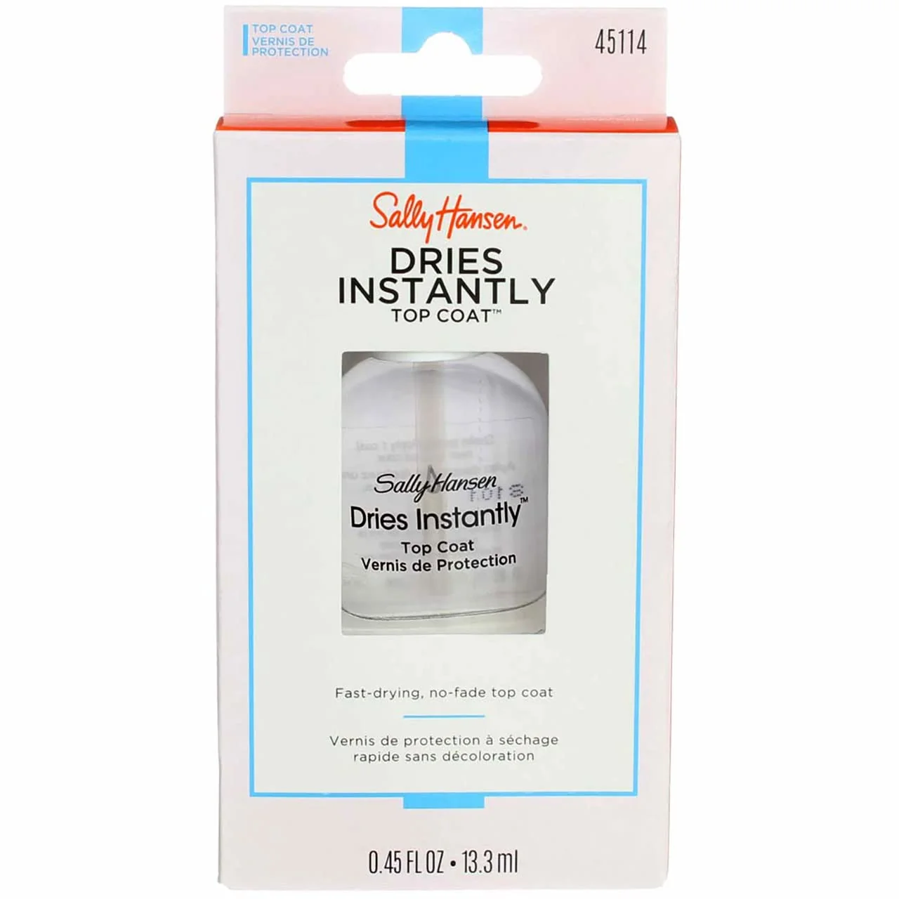 Pure Sally Hansen Dries Instantly Top Coat 0.45 Ounce 13.3ml 2 Pack Advanced