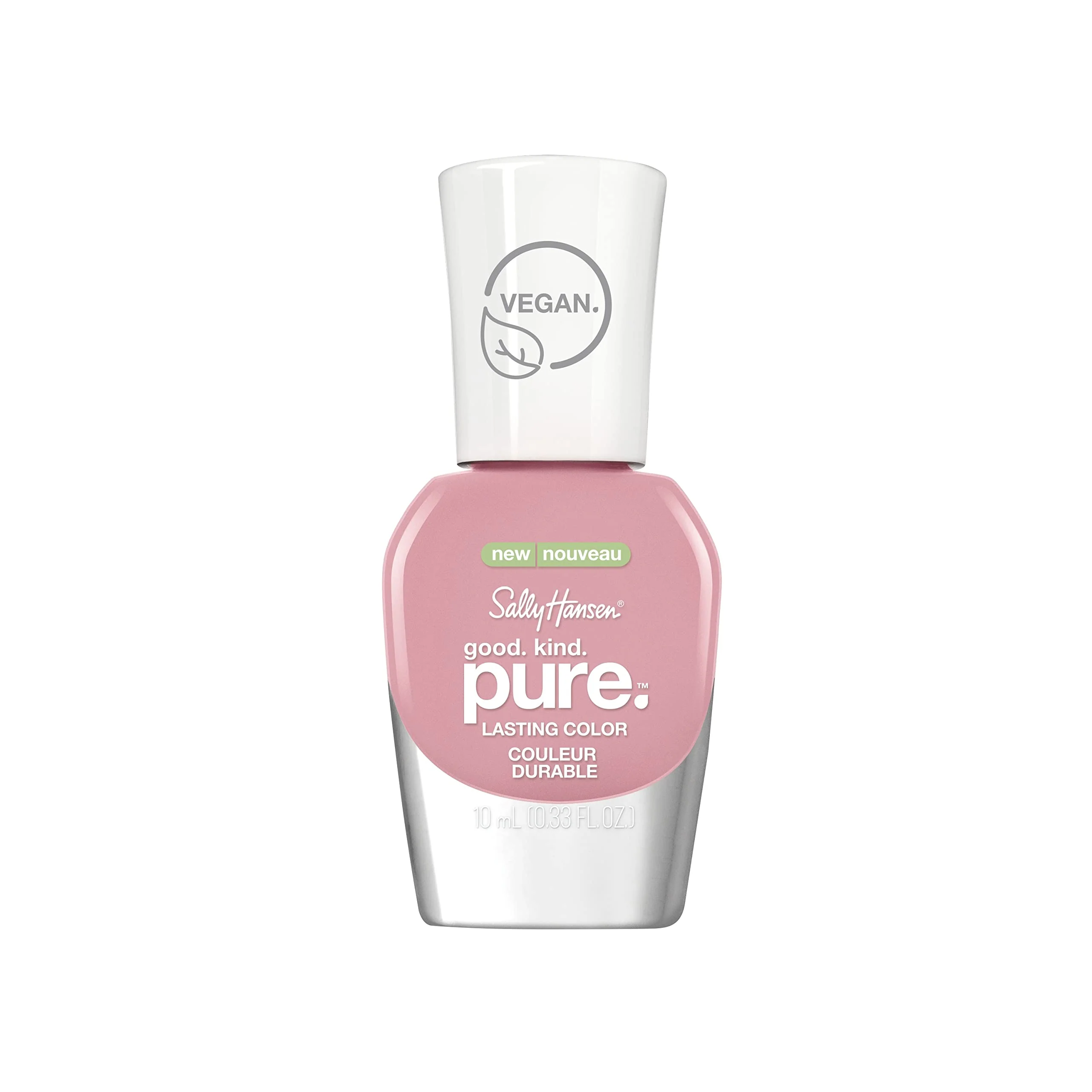 High-Performance Sally Hansen Good. Kind. Pure. Nail Polish Plant-Based Vegan 16- Formula Opaque Shiny 210 Pinky Clay Light Pink Nail Color Crafted