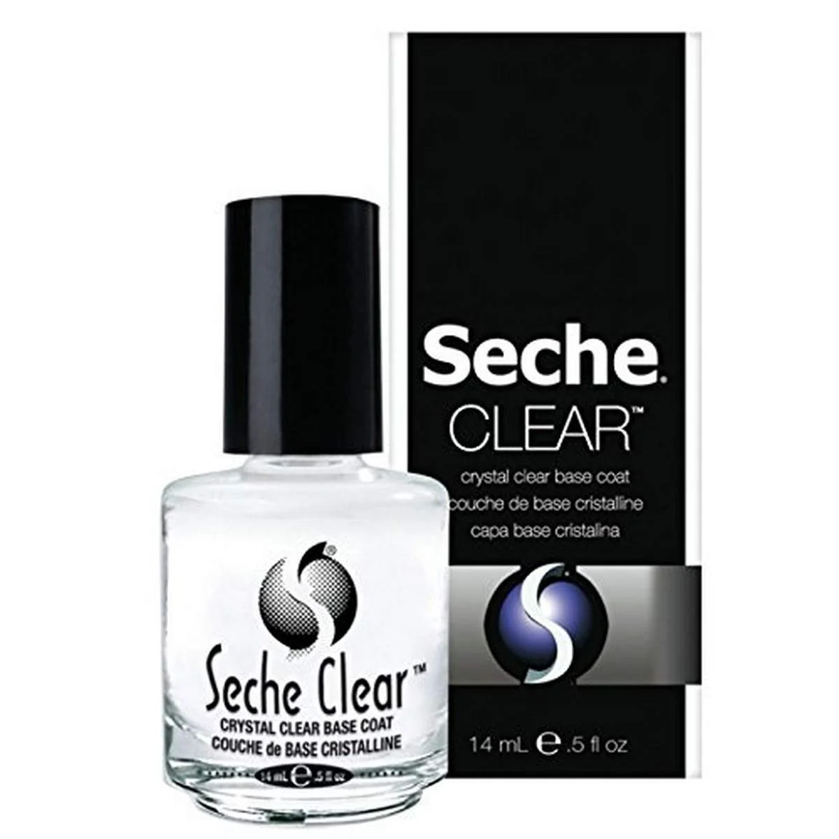 Smart Seche Base Coat Nail Polish - Clear Gel Nail Polish Base Coat Chip Resistant Primer for Lasting Manicures 0.5 fl oz Stylish