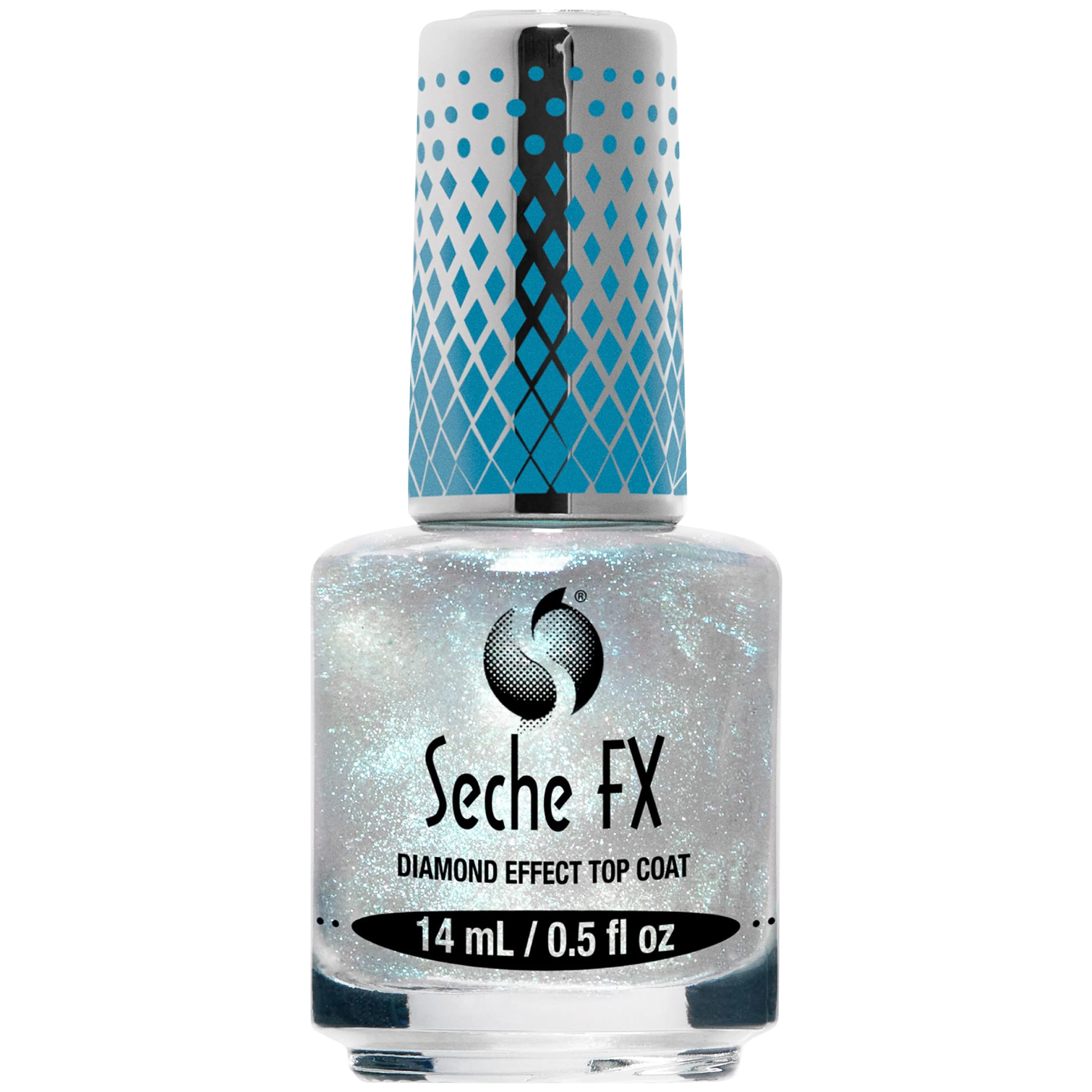 Next-Generation Seche Fx Diamond Effect Top Coat - Blue ing Topper Long-Lasting Polish Protection 0.5 Fl. Oz Powerful
