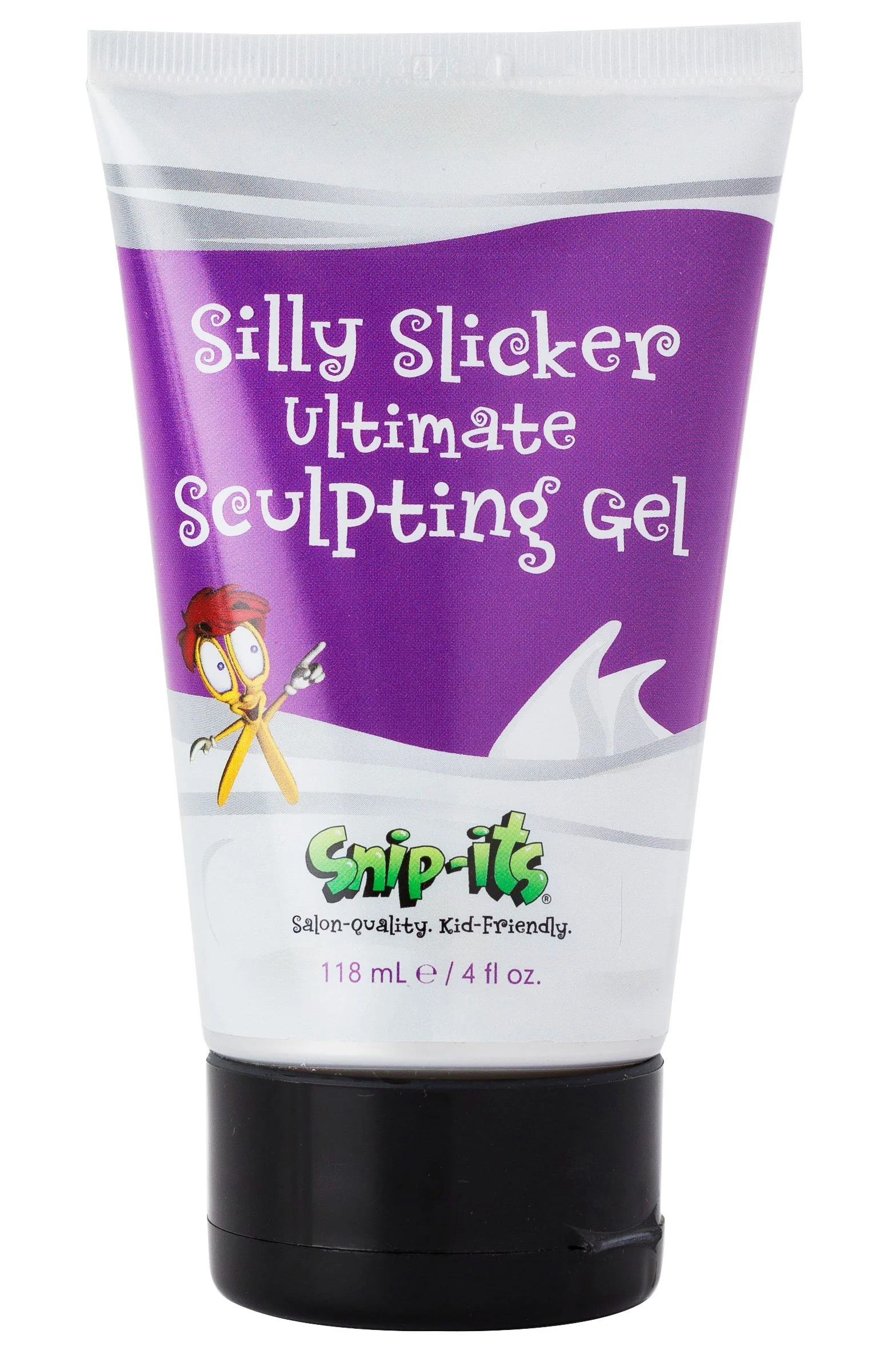 Fine Snip-its Silly Slicker Kids Hair Gel 4oz Medium-Strong Hold Hair Styling Gel for Boys - Fresh Smell and No Flaking All Natural Hair Gel Made in USA Casual