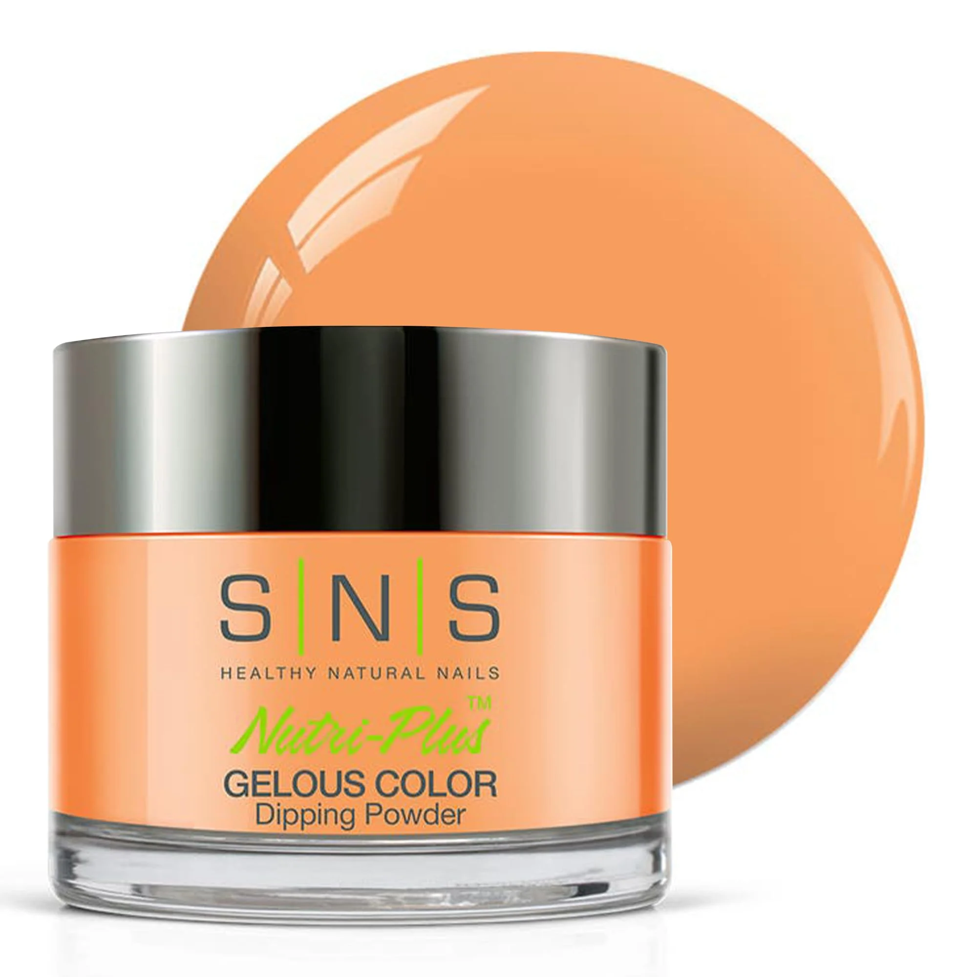 Durable SNS Nail Dip Powder Gelous Color Dipping Powder - Mandarin Orange Orange Peach Cream - Long-Lasting Dip Nail Color Lasts 14 Days - Low-Odor No Artisan