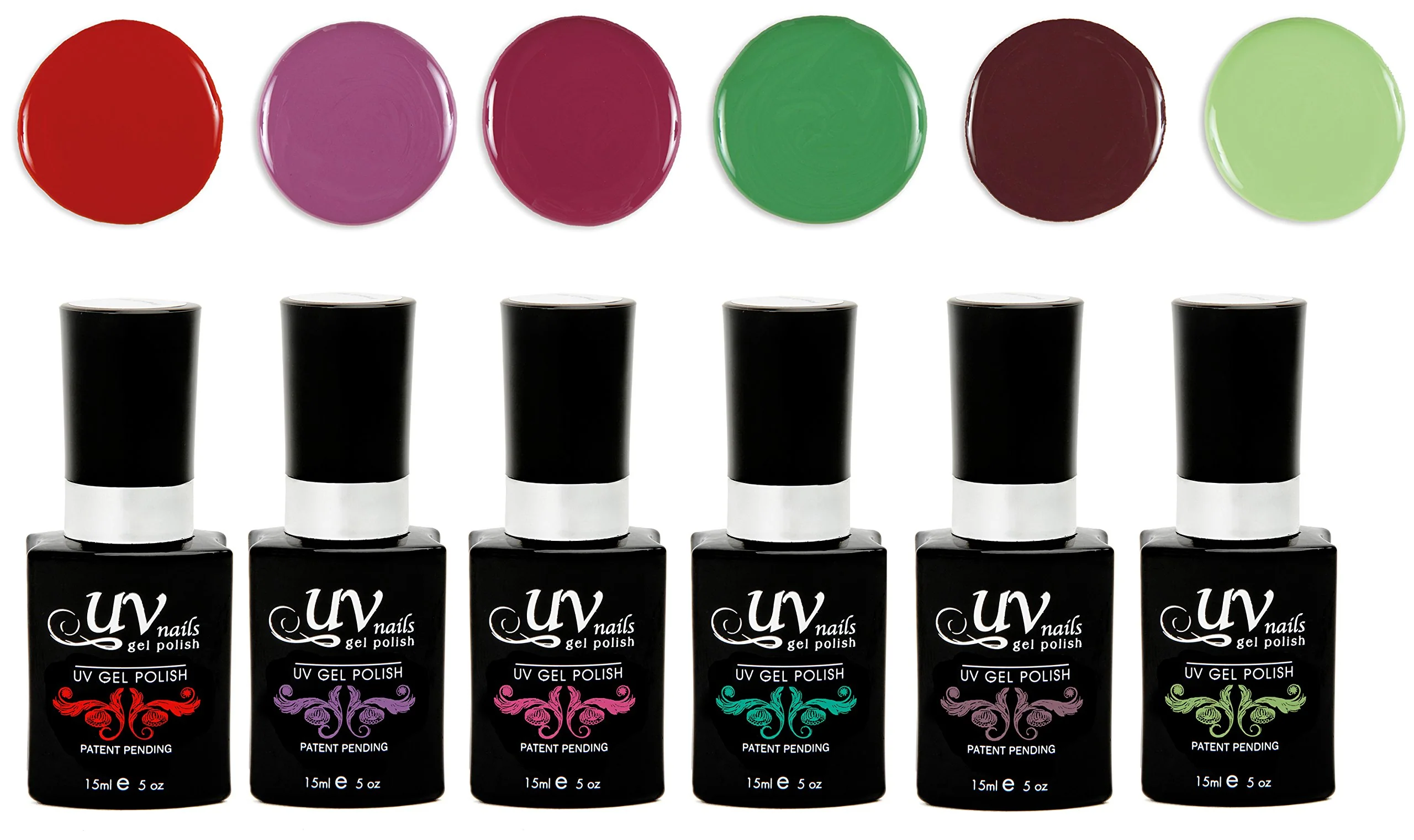Original UV-NAILS Gel nail polish cure with UV or LED nail lamp gel polish for nails Set of 6 CAPE COD Stylish
