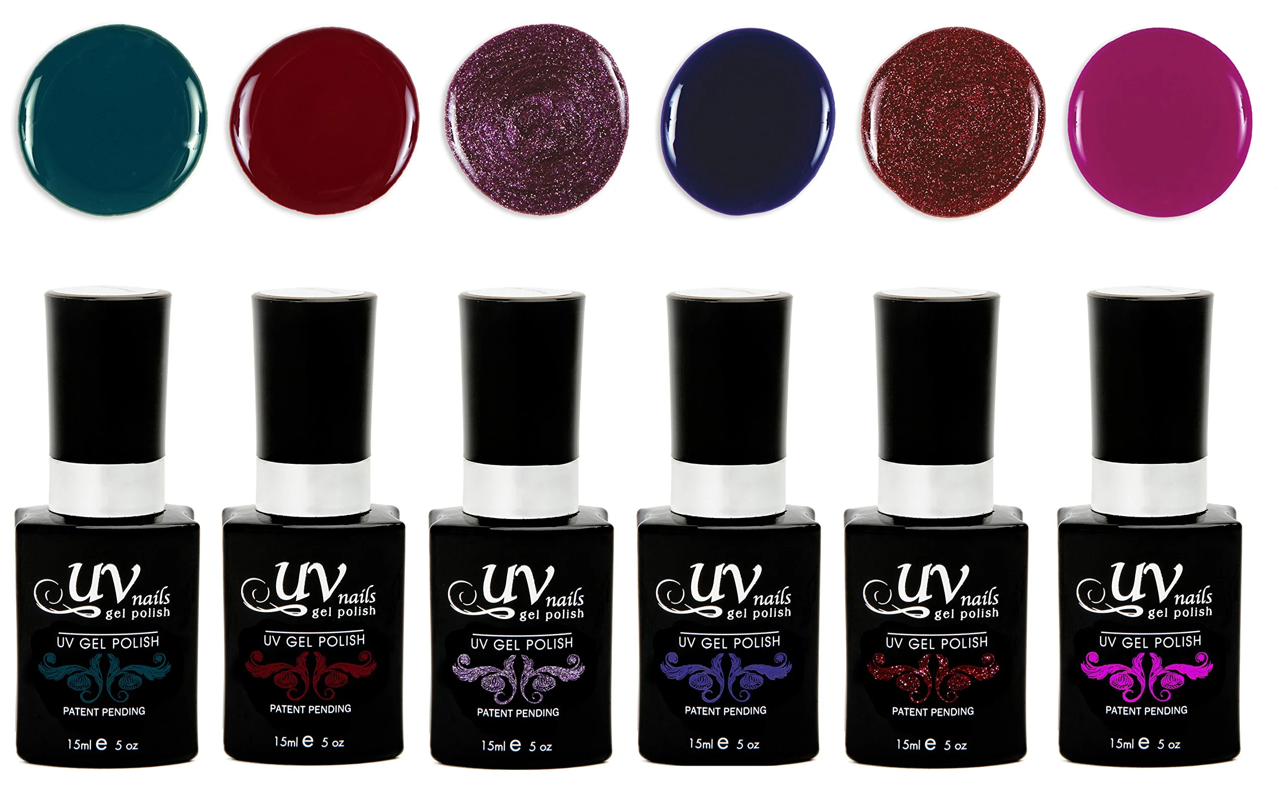Organic UV-NAILS Gel nail polish cure with UV or LED nail lamp gel polish for nails Set of 6 CAPRI Sustainable