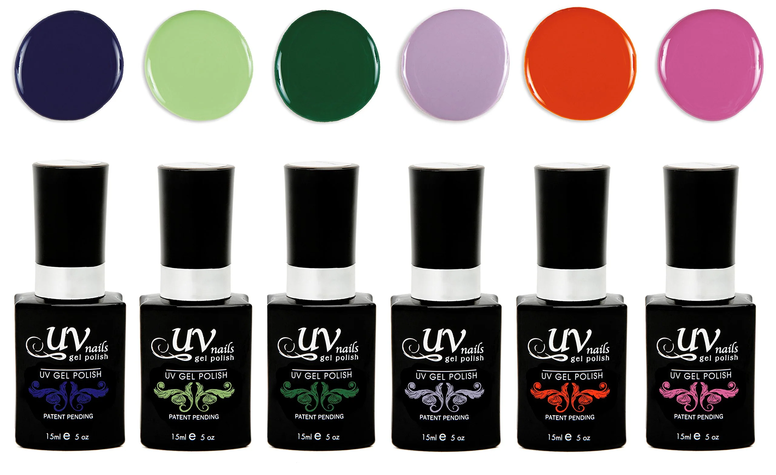 Stylish UV-NAILS Gel nail polish cure with UV or LED nail lamp gel polish for nails Set of 6 MELBOURNE Quality