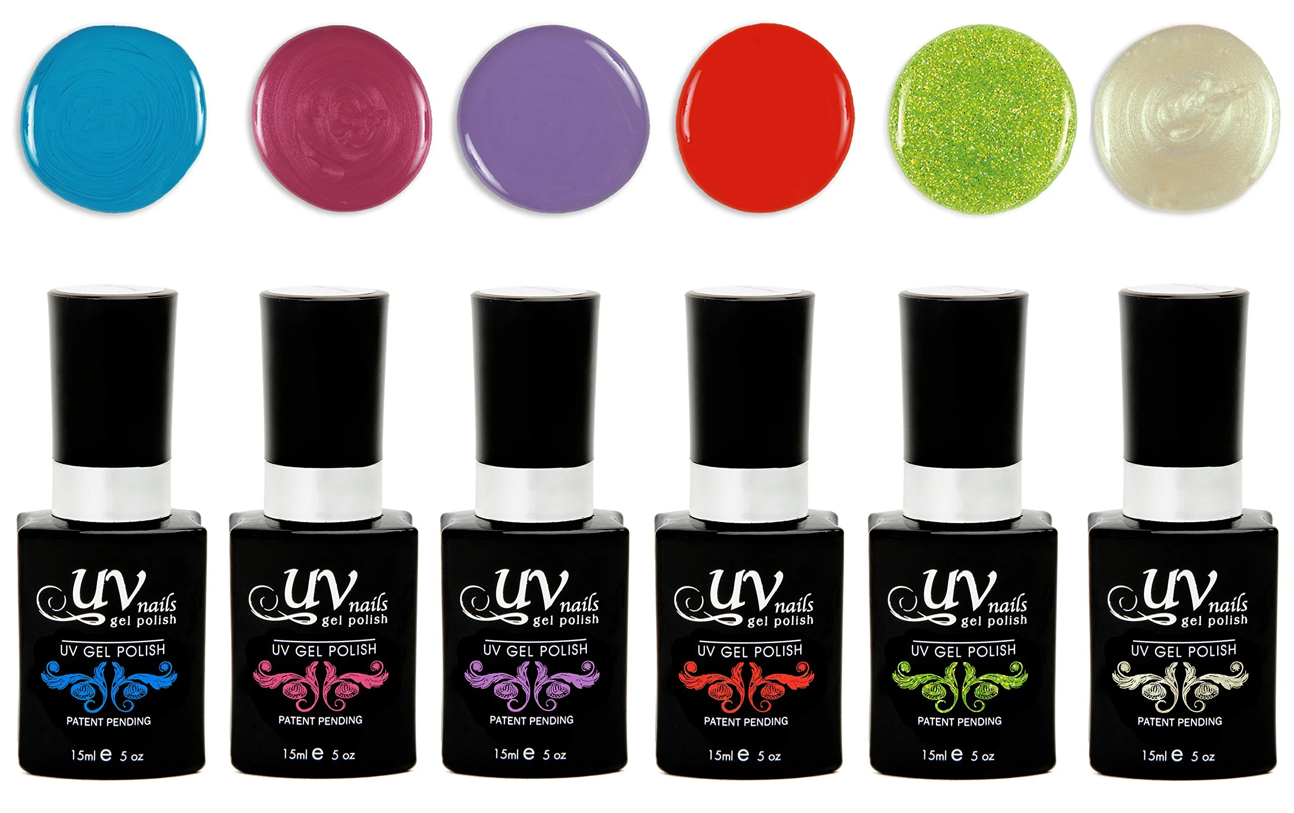 Enhanced UV-NAILS Gel nail polish cure with UV or LED nail lamp gel polish for nails Set of 6 TEL AVIV Minimalist