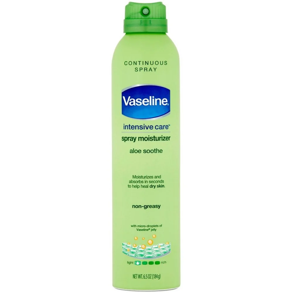 Unique Vaseline Spray Go Moisturizer Aloe Fresh 6.5 oz Pack of 6 Consistent