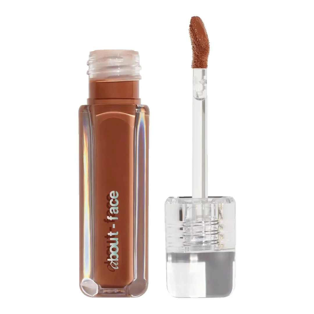 Minimalist about-face Light Lock Lip Gloss Bitter Half - Non-Sticky High-Shine Lip Oil Gloss with Coconut Oil Peppermint Lavender - Vegan Cruelty- Soft