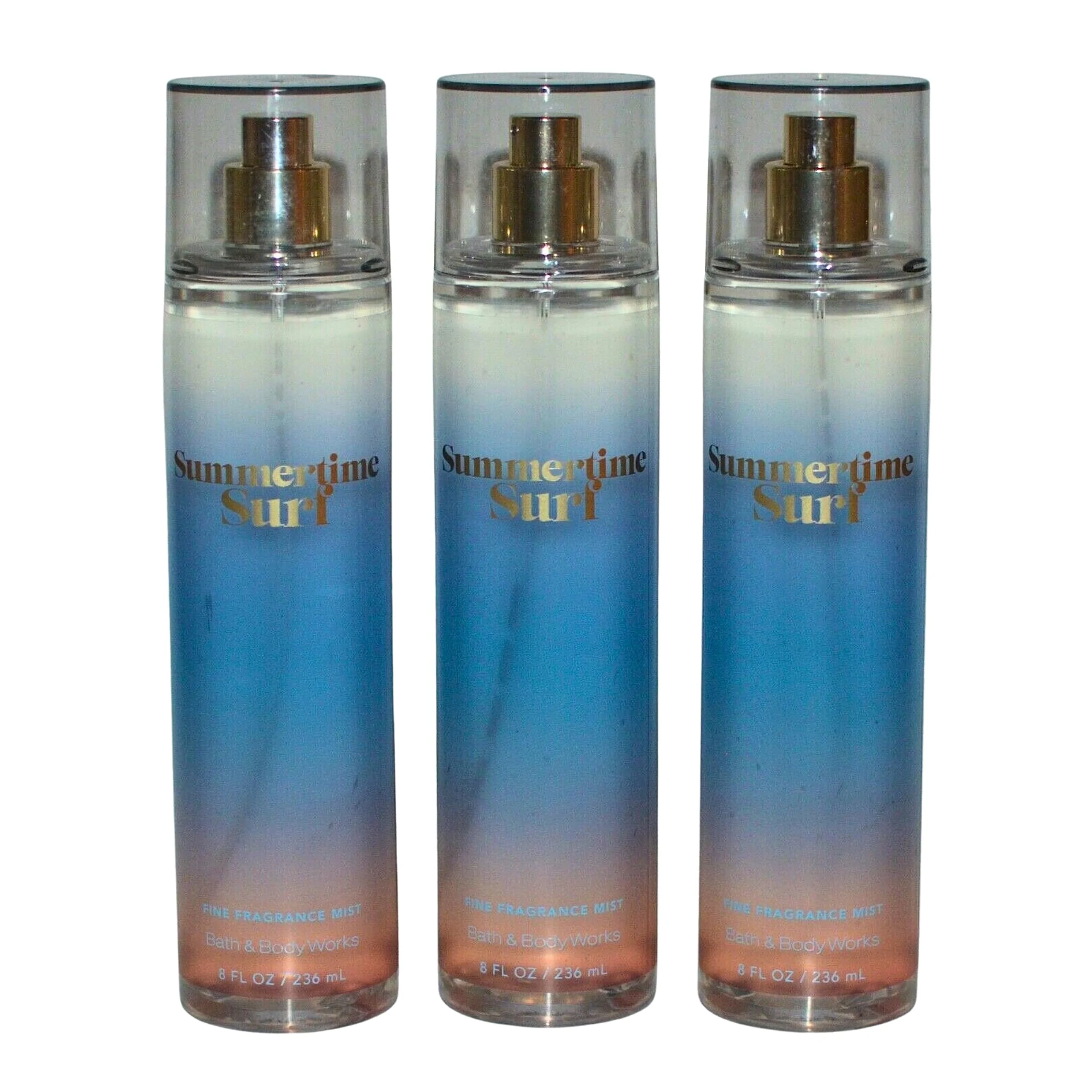 Environmentally Friendly Bath Body Works Fragrance Mist 3-Pack 8oz Each Summertime Surf Official
