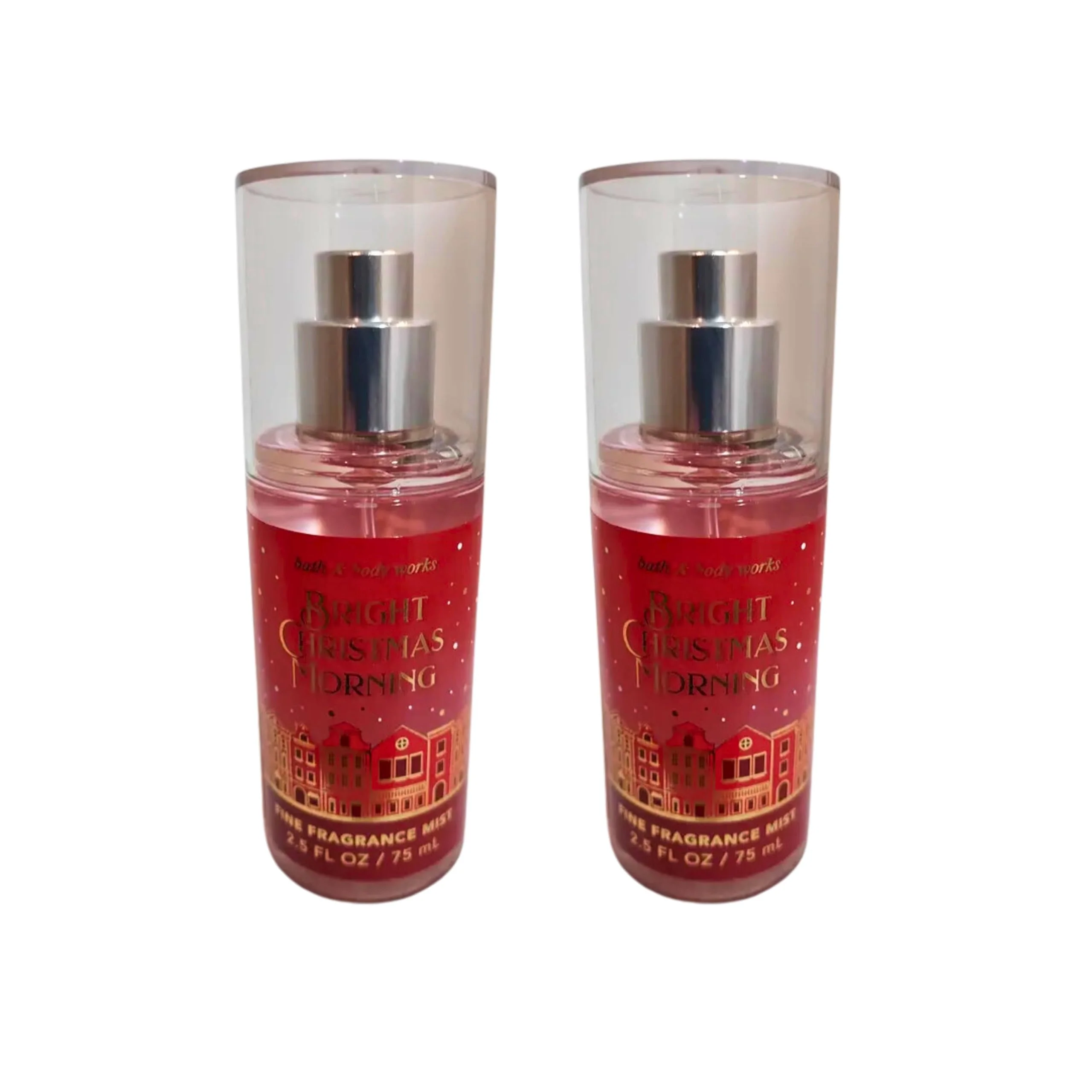 Innovative Bath Body Works Mini Travel Size Fine Fragrance Mists 2.5oz Each Set of 2 Bright Christmas Morning Soft