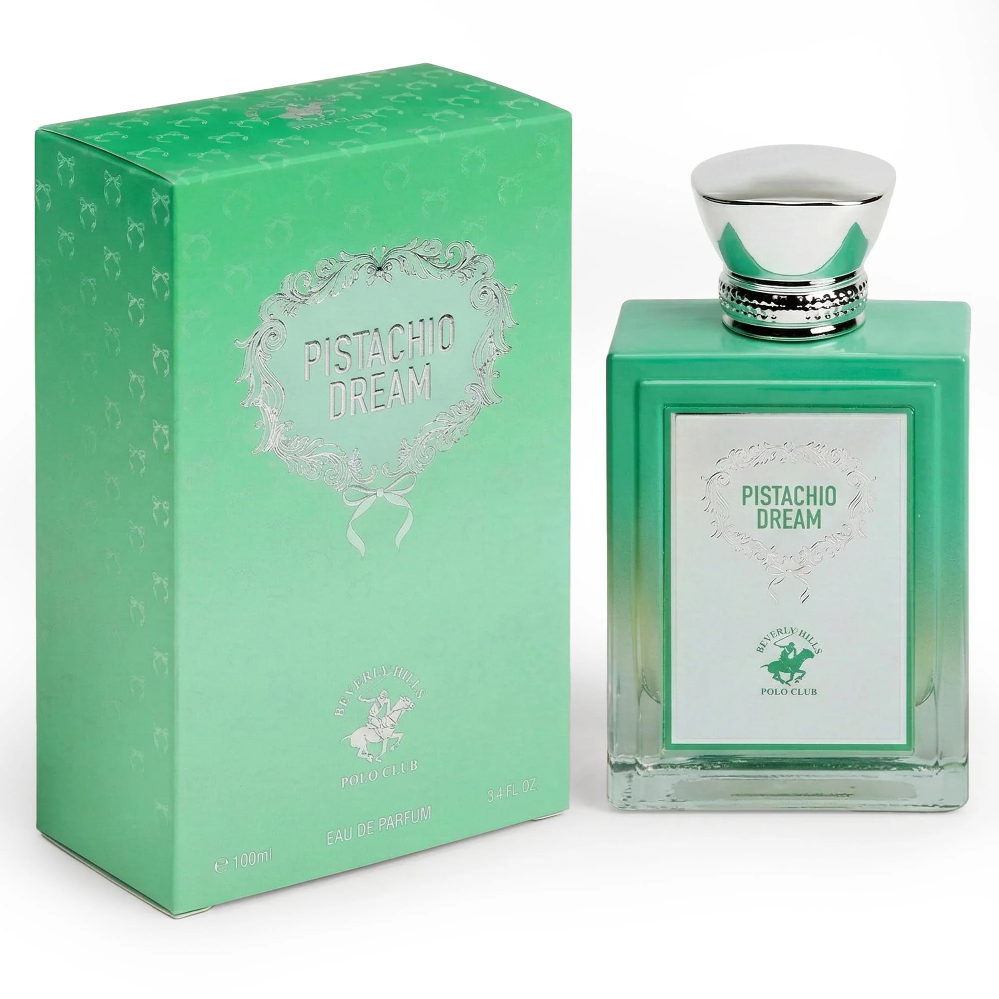 Contemporary Beverly Hills Polo Club Pistachio Dream Eau de Parfum for Women - Captivating Gourmand Fragrance with Indulgent Pistachio Sweet Vanilla Creamy Top-Quality