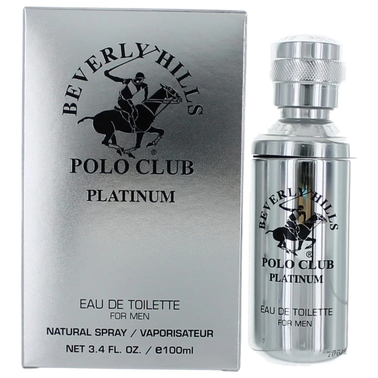 Consistent Beverly Hills Polo Club PLATINUM Eau De Toilette for Men - Dynamic Spicy Citrus Woody Scent - Long-Lasting Confidence - 1.7 fl oz 50 ml Fine