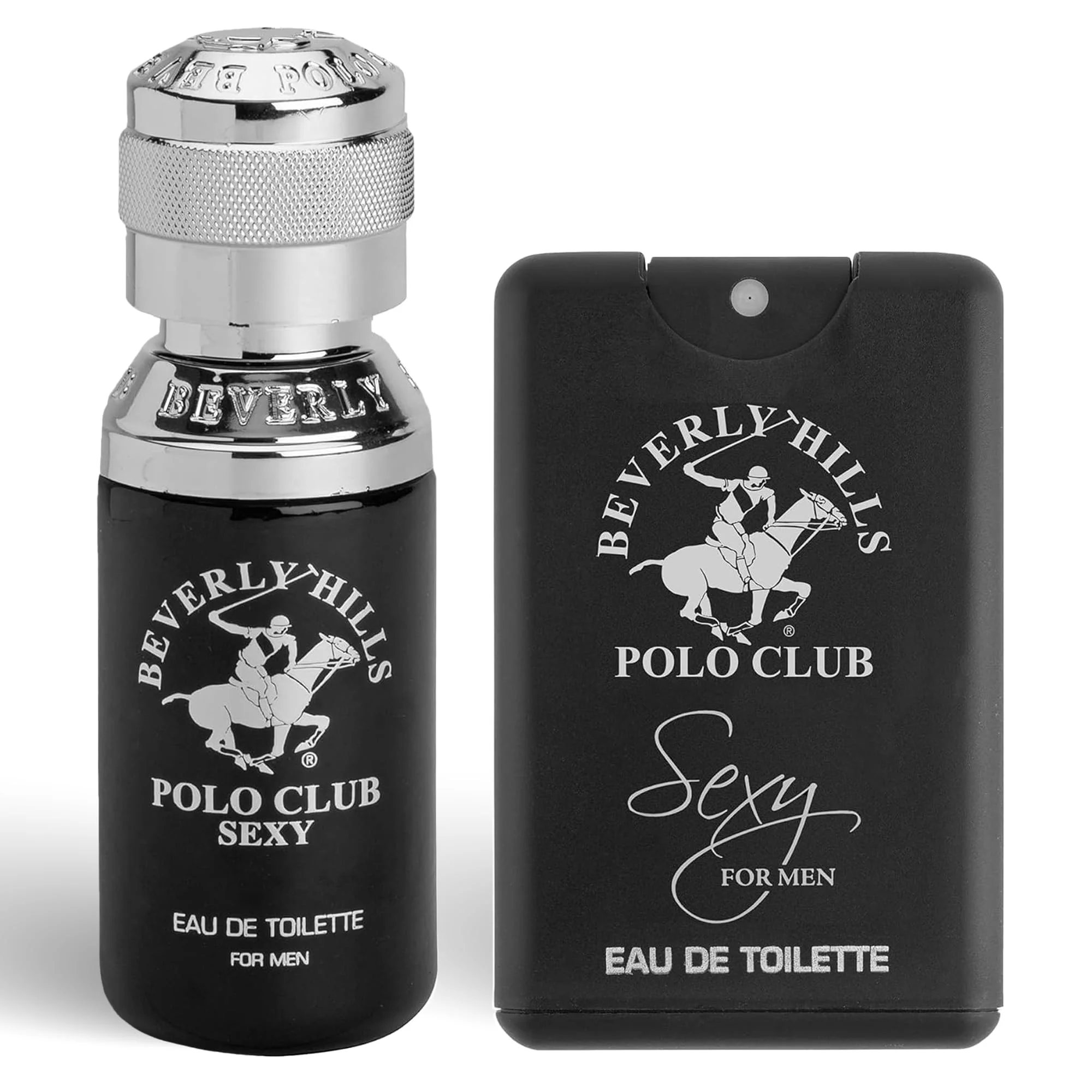 Proven Beverly Hills Polo Club BHPC Men's Eau De Toilette Bonus Pack Sexy Scent Long-Lasting Fragrance with Portable Pocket Spray Lightweight