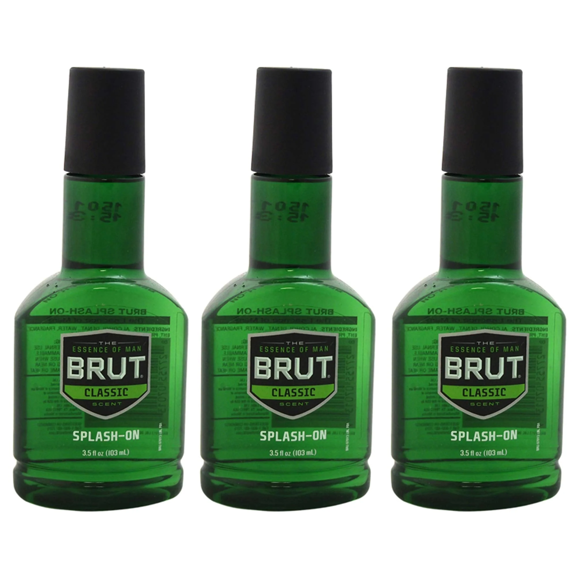Innovative Brut Splash-On Fragrance for Men - 3.5 oz Splash - Pack of 3 Minimalist