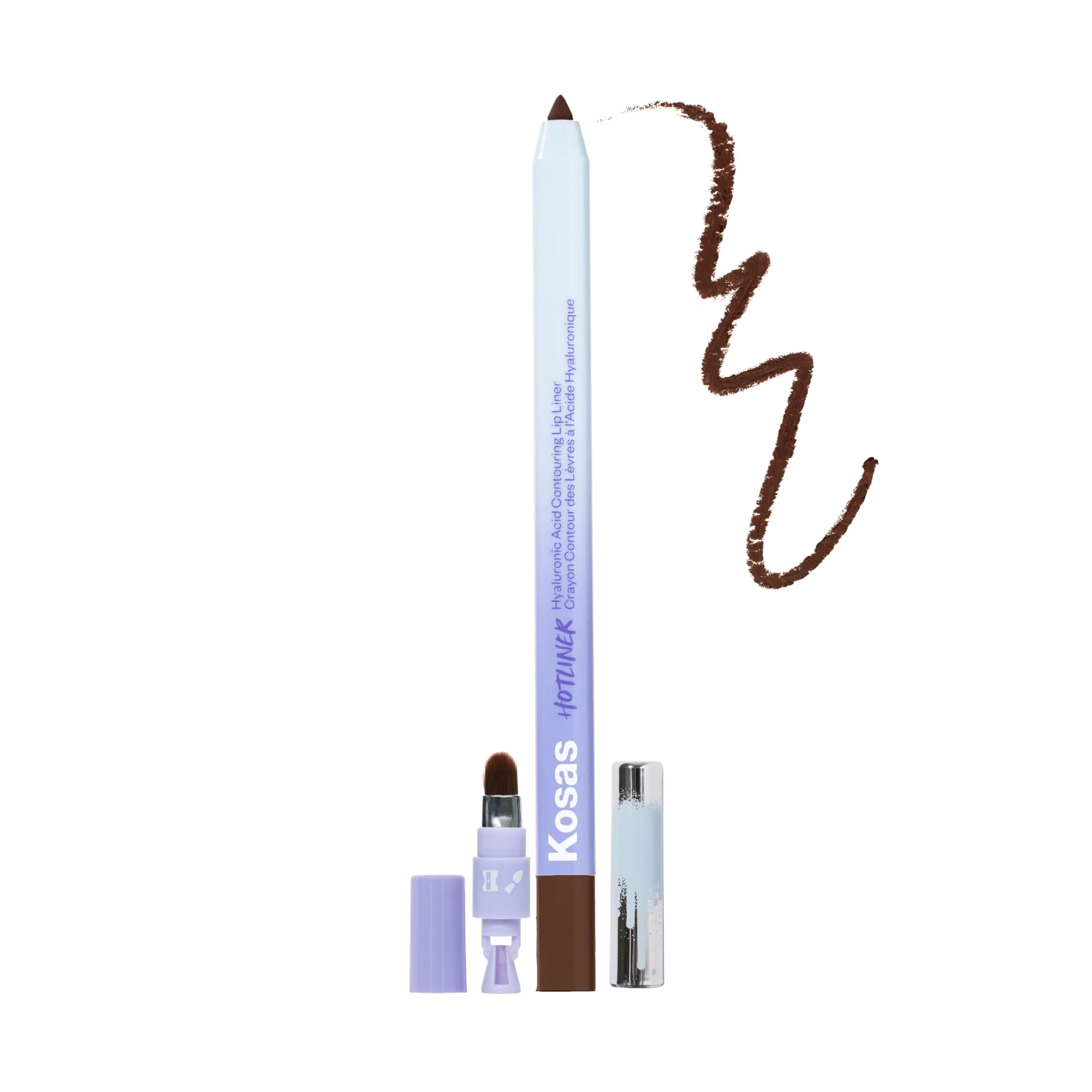 Fashionable Kosas Hotliner Retractable Lip Liner Pencil with Built-In Brush Sharpener - Easy Contouring Hydrating Long-Lasting - Pigmented Creamy Texture Expertly Made