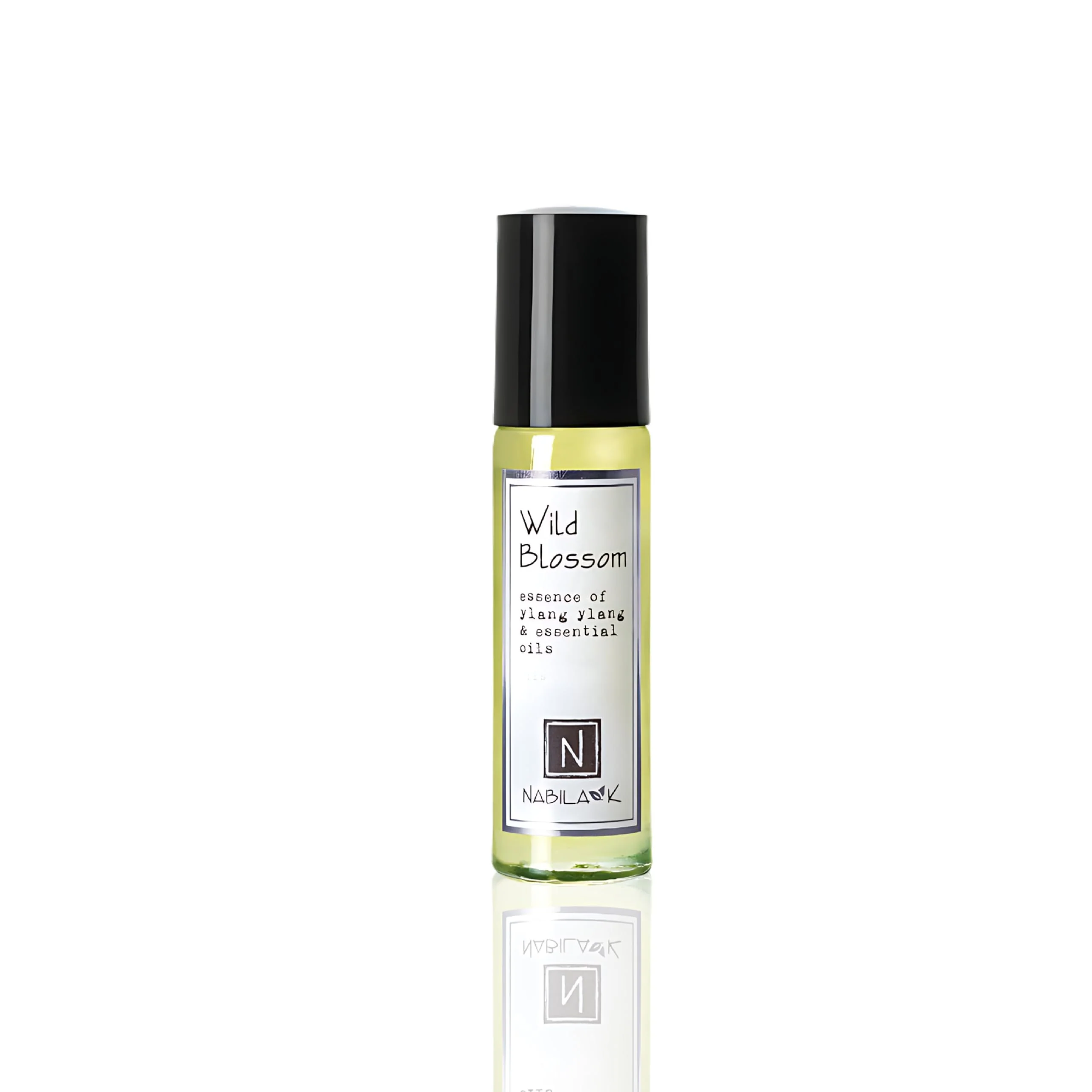 Official Nabila K Wild Blossom Ylang-Ylang Roll-On Perfume Oil for Women Alcohol- Organic Long-Lasting Fragrance Travel Size TSA 0.33 oz Clean
