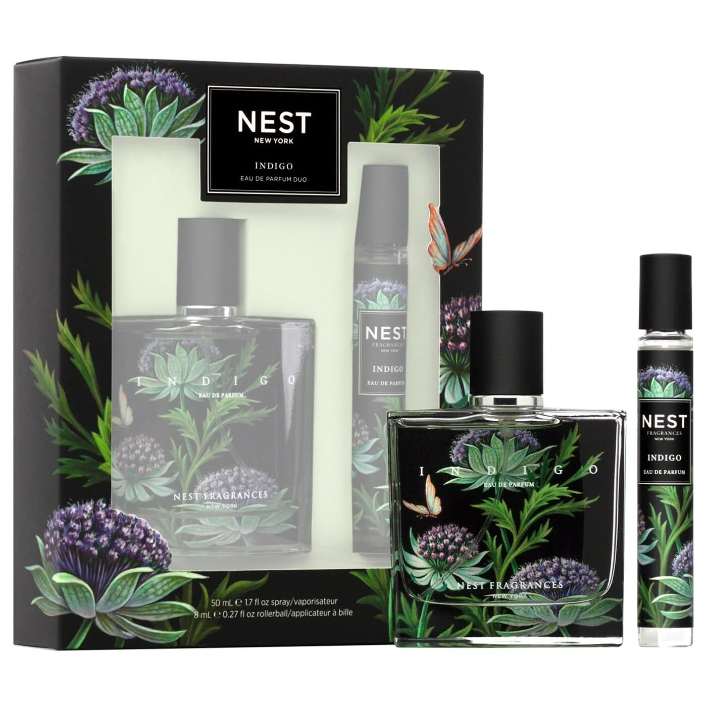 Practical NEST New York Indigo Fine Fragrance Eau de Parfum Set 1.7fl oz 50ml 0.27fl oz 8ml Durable