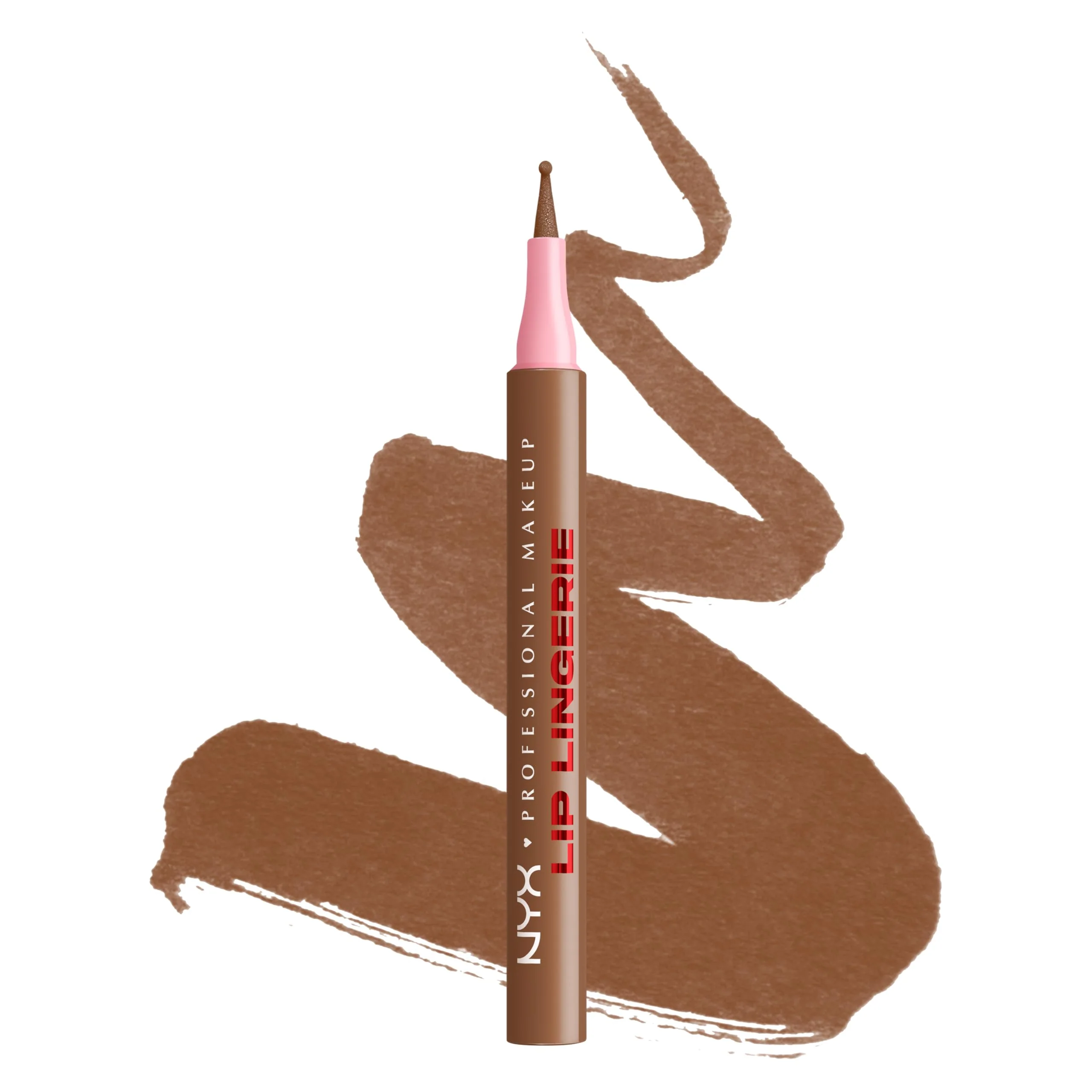 Casual NYX PROFESSIONAL MAKEUP Lip Lingerie Liner Stain Seamless Make Up with All-Day Color Waterproof Lip Stain Finish - Steamy Spice Warm Brown Long-Lasting