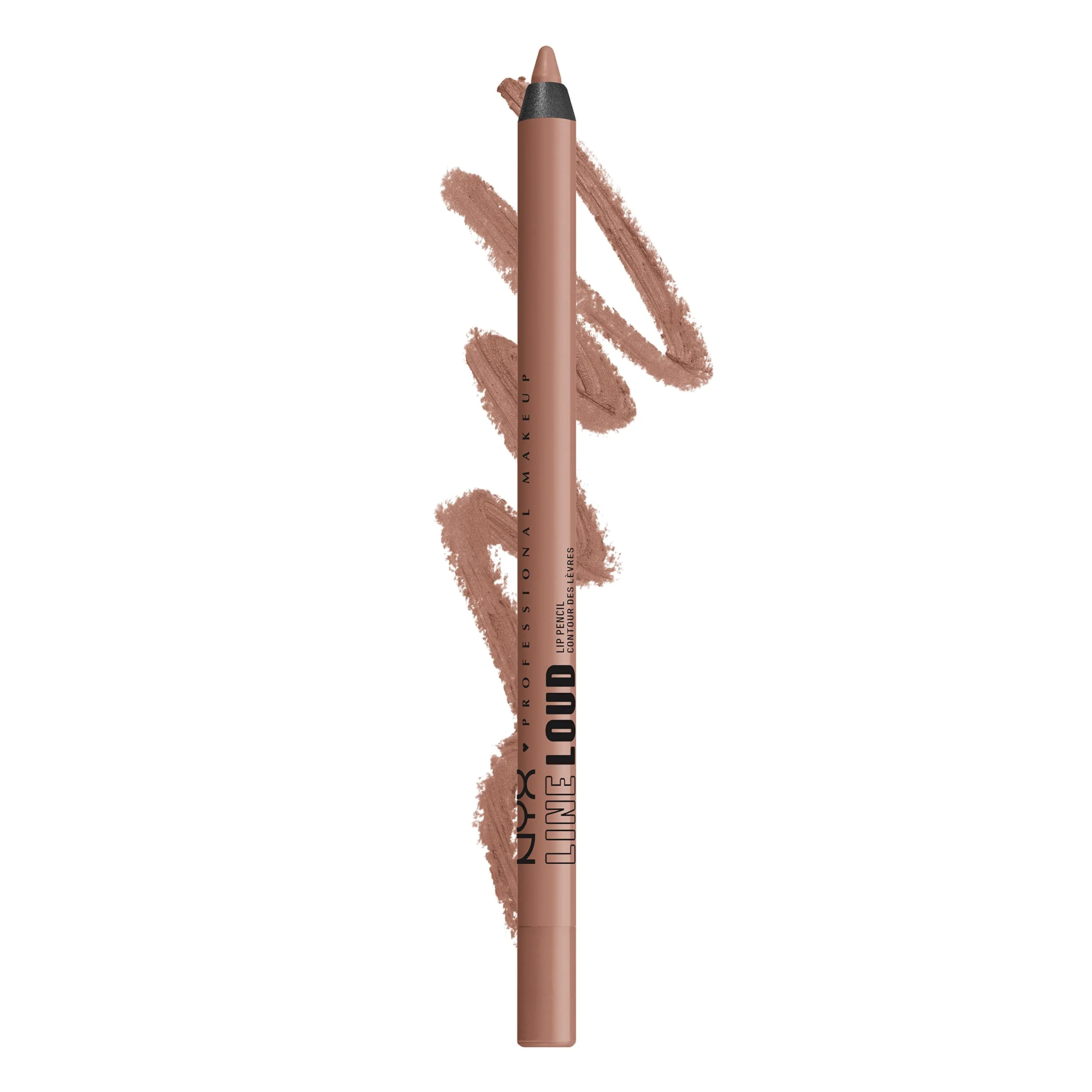 Smooth NYX PROFESSIONAL MAKEUP Line Loud Lip Liner Longwear and Pigmented Lip Pencil with Jojoba Oil Vitamin E - Global Citizen Medium Neutral Nude Green