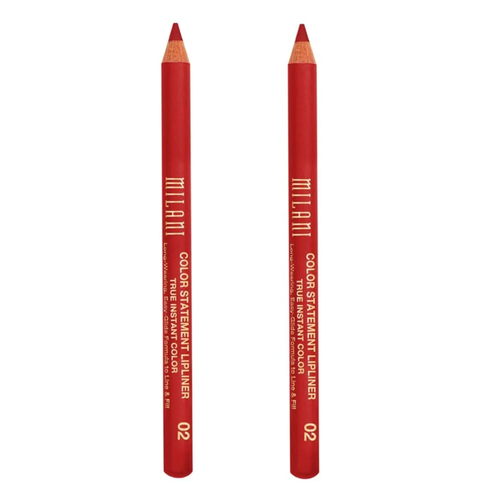 Advanced Pack of 2 Milani Color Statement Lipliner True Red 02 Responsible