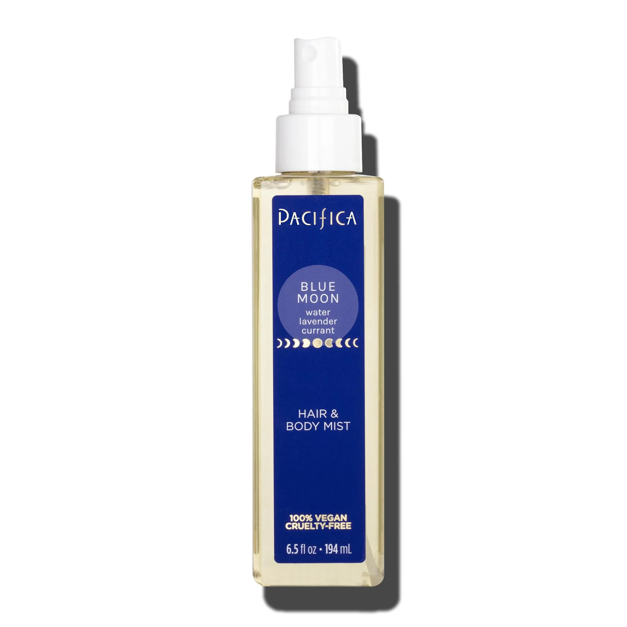 Convenient Pacifica Hair Perfume Body Fragrance Spray Mist - Blue Moon with Lavender Currant - Alcohol- Vegan Cruelty- 6.5 oz Solid