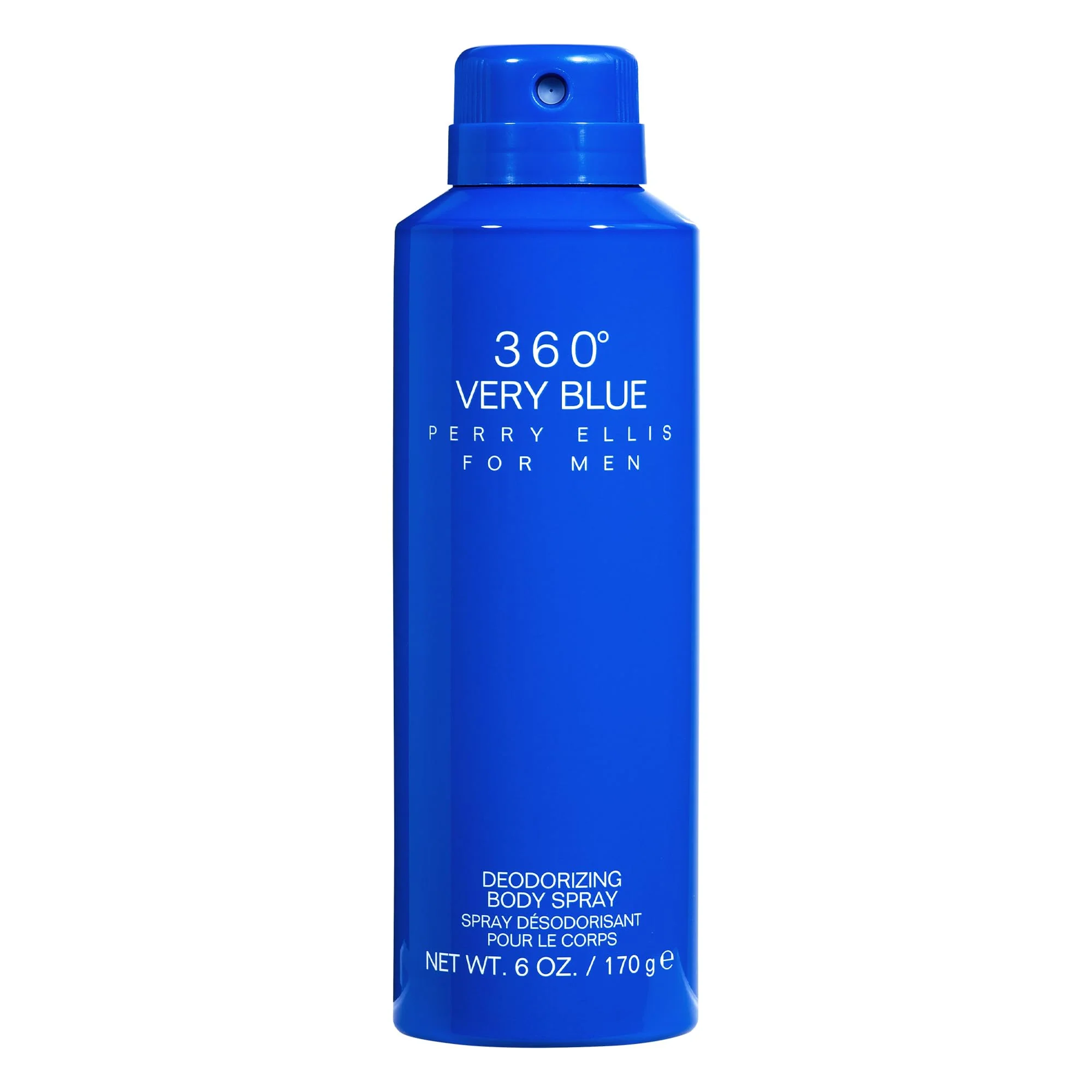 High-Performance Perry Ellis 360° Very Blue Body Spray for Men - Body Spray Cologne EDT All Over Men's Boys Mist with Notes of Citrus Bergamot Amber Fragrance Advanced