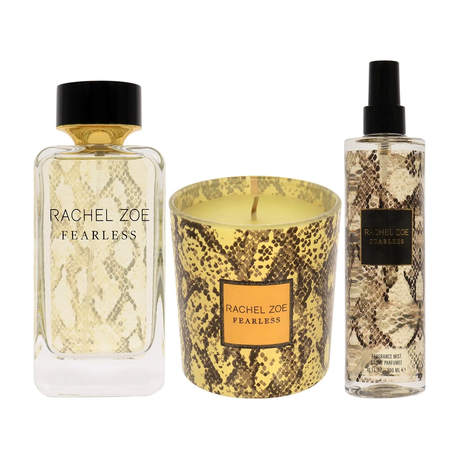 Enhanced Rachel Zoe Fearless Gift Set - Gift Set For Women - Eau De Parfum Perfume Soy Wax Jar Candle And Body Spray For Women - Fragrance Gift Set - 3 pc Crafted