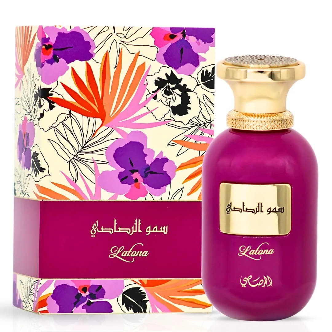 Optimized RASASI Somow Al Rasasi Latona Eau de Parfum Spray 100ml 3.4 oz Luxury Fruity Floral Perfume with Raspberry Peach Vanilla Long-Lasting Amber Smart