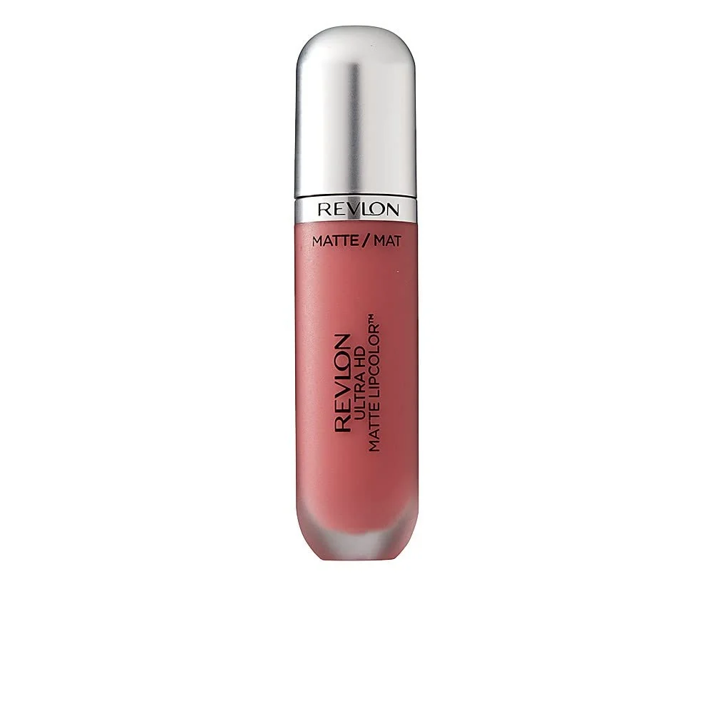 Next-Generation REVLON Ultra HD Matte Lipcolor Velvety Lightweight Matte Liquid Lipstick in Nude Brown Kisses 655 0.2 oz Certified