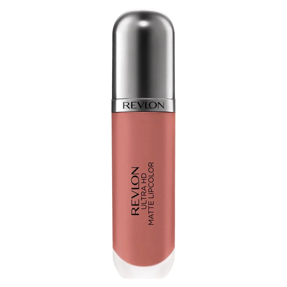 Trendy Revlon Ultra HD Matte Lipcolor Velvety Lightweight Matte Liquid Lipstick In Nude Brown 645 0.2 oz Modern