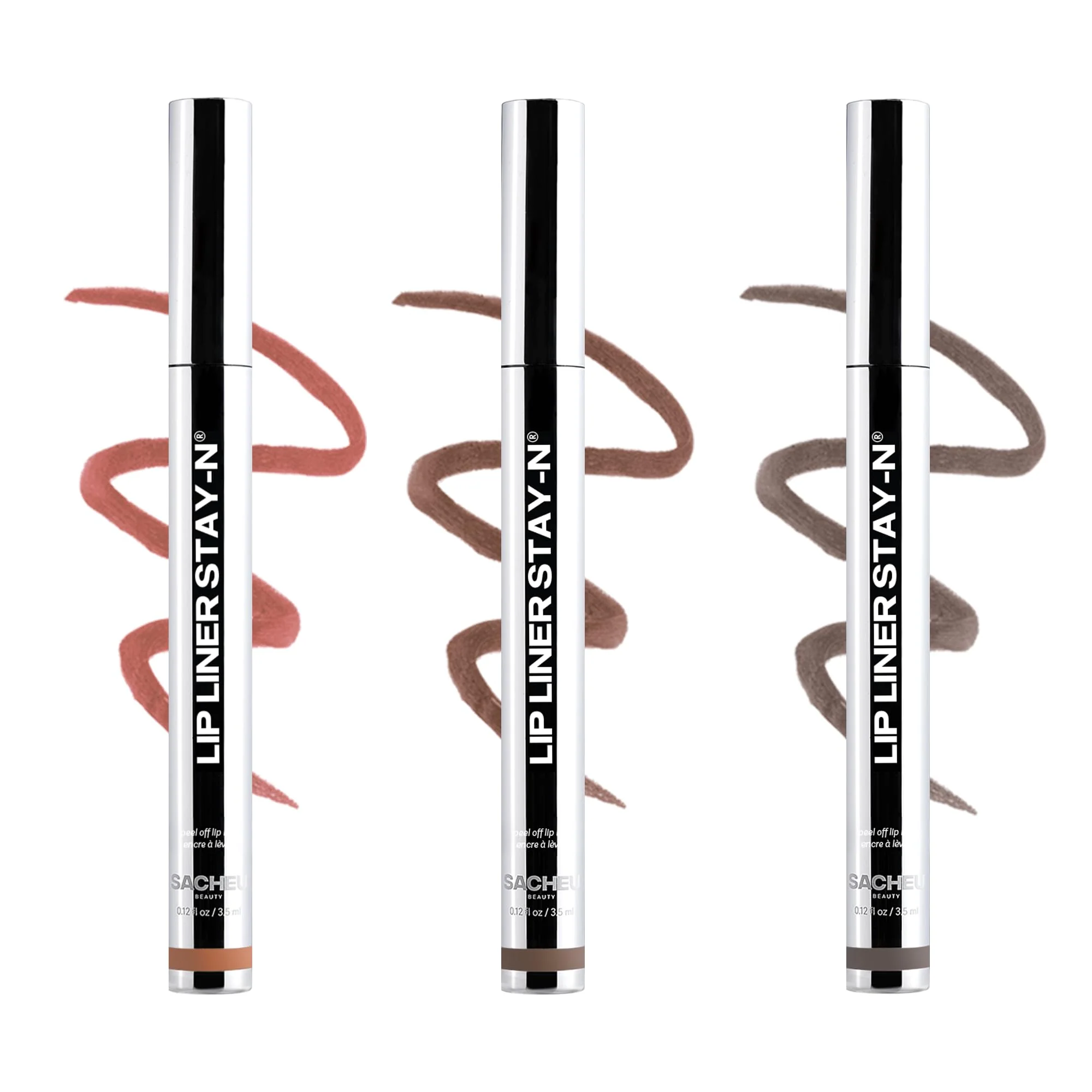 Green Sacheu Lip Liner STAY-N Peel Off Lip Stain - Long Lasting Waterproof Lip Tint with Hyaluronic Acid Vitamin E - Transfer Proof Matte Finish Vegan High-End