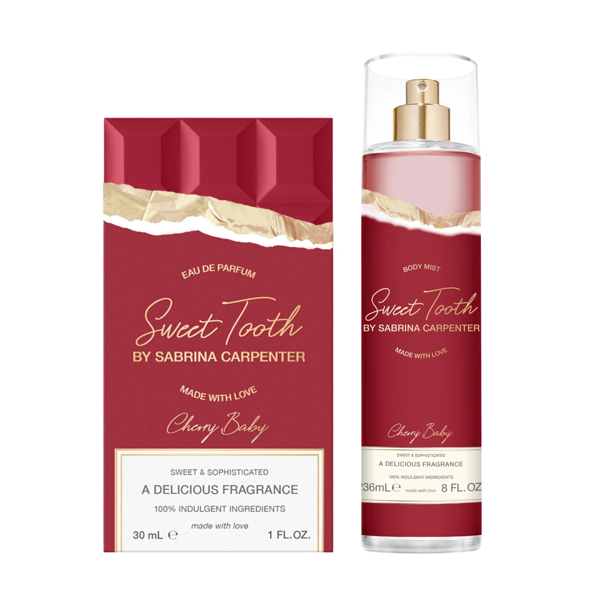 Proven SCENT BEAUTY Sabrina Carpenter Eau de Parfum Body Spray Bundle - Cherry Baby - 1 fl oz 8 fl oz Reliable