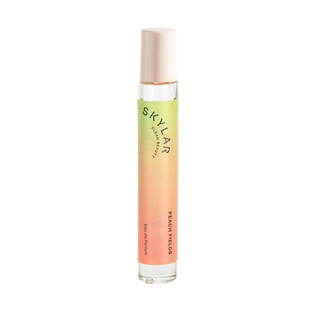 Flexible Skylar Peach Fields Travel Spray for Women - Mini Sweet Peach Sandalwood Vanilla Perfume - Hypoallergenic Vegan Clean Fragrance for Sensitive Skin Elite