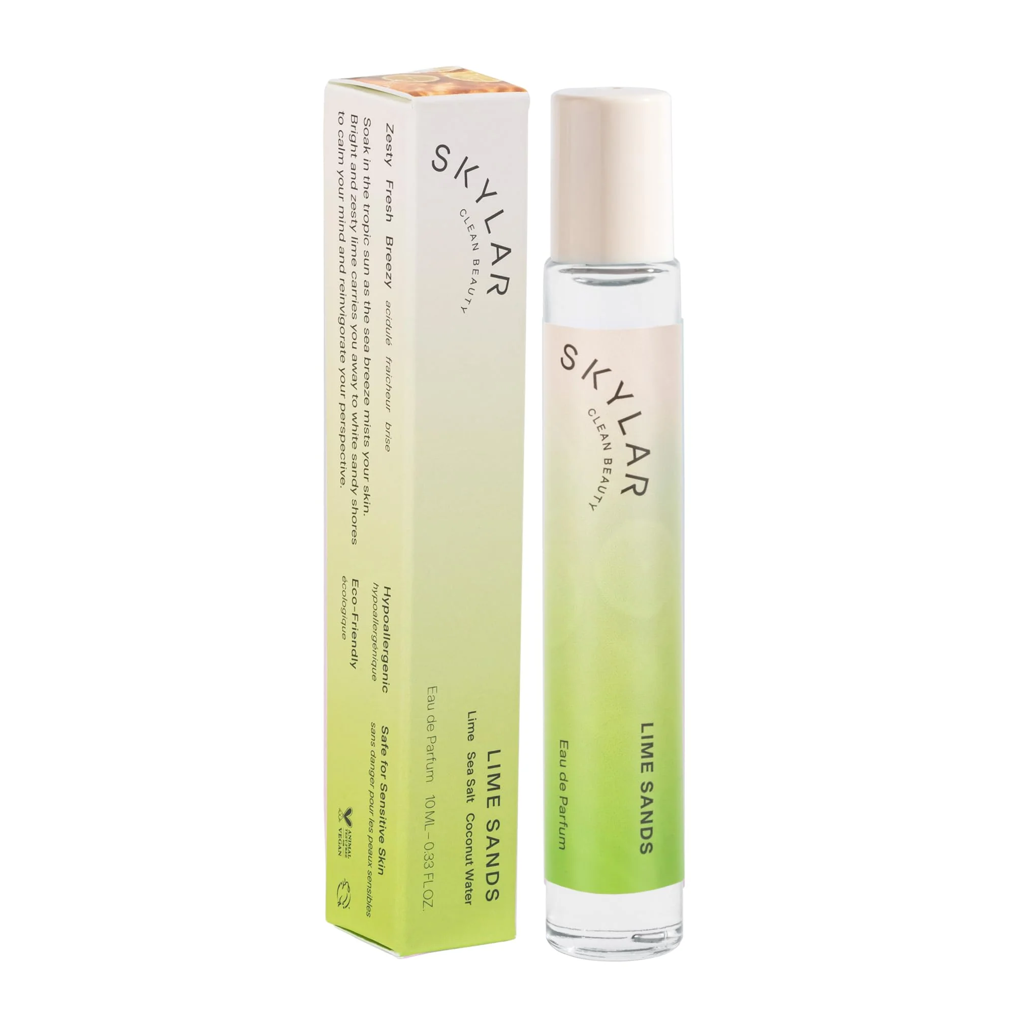Excellent Skylar Lime Sands Travel Spray for Women - Mini Citrus Coconut Perfume Lime Sea Salt Coconut Water Notes - Hypoallergenic Vegan Clean Fragrance Relaxed