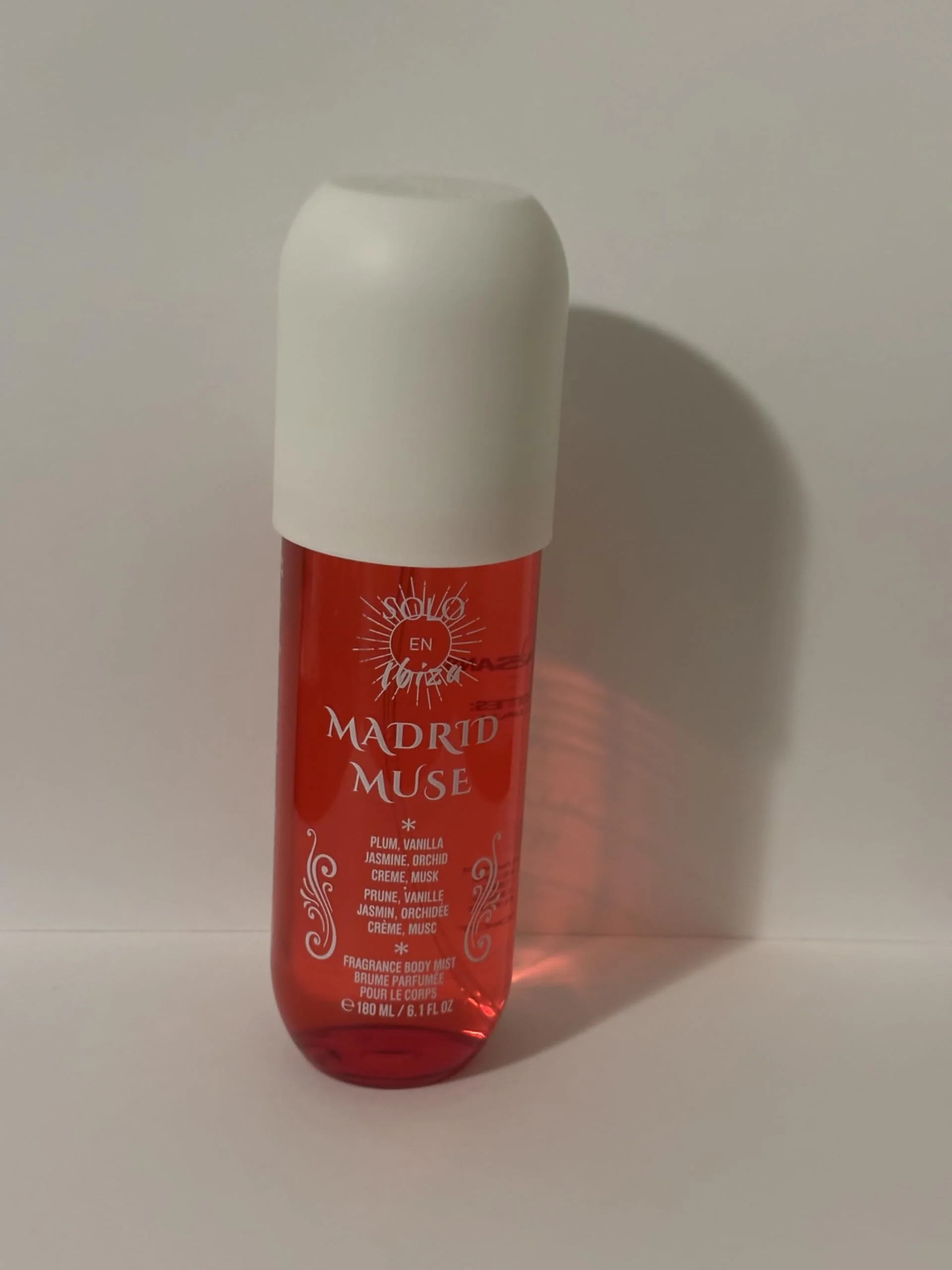 Environmentally Friendly Solo en Ibiza Madrid Muse Perfume Red Bottle with White Cap Fragrance for Women High-End