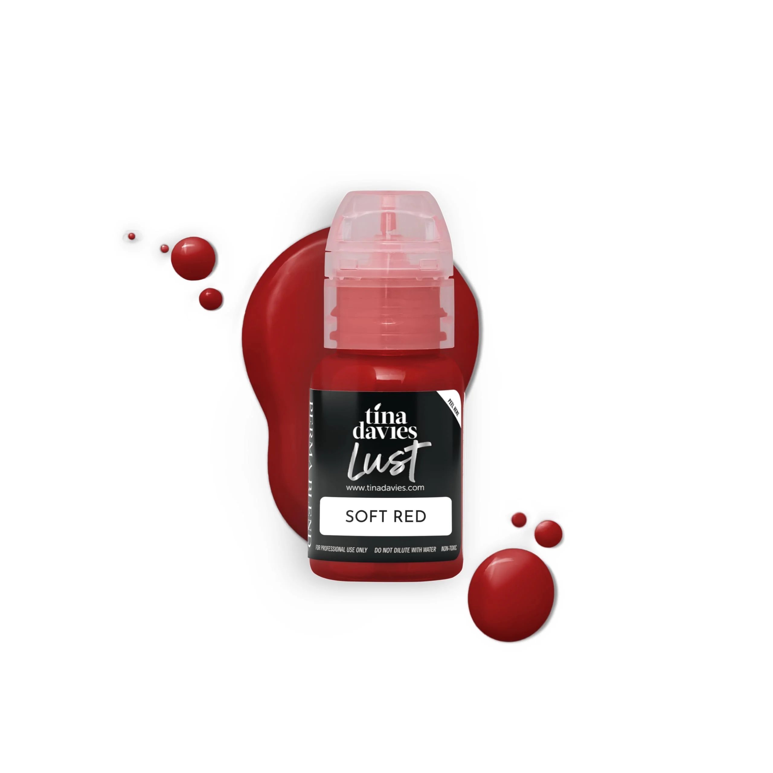 Enhanced Tina Davies Professional Envy Lust Lip Pigments - Permanent Lip Makeup - Colors Heal True to Tone - High Retention - Lust Soft Red 1 2oz 15ml High-Performance
