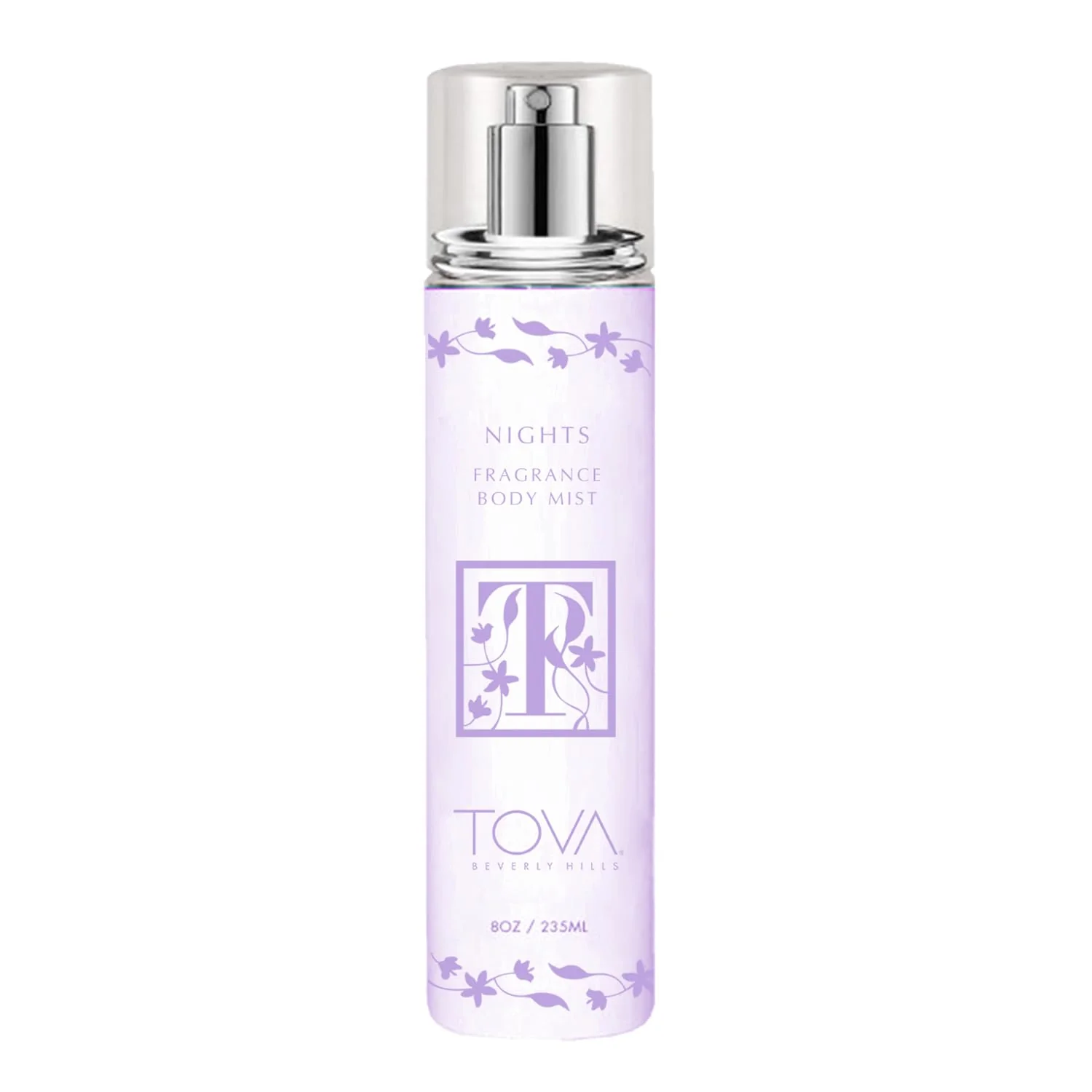 Original Tova Nights Body Mist - Award-Winning Spicy Floral Perfume Mist for Women with White Lily Peony Patchouli - Sensual Long-Lasting Evening Body Spray Fine