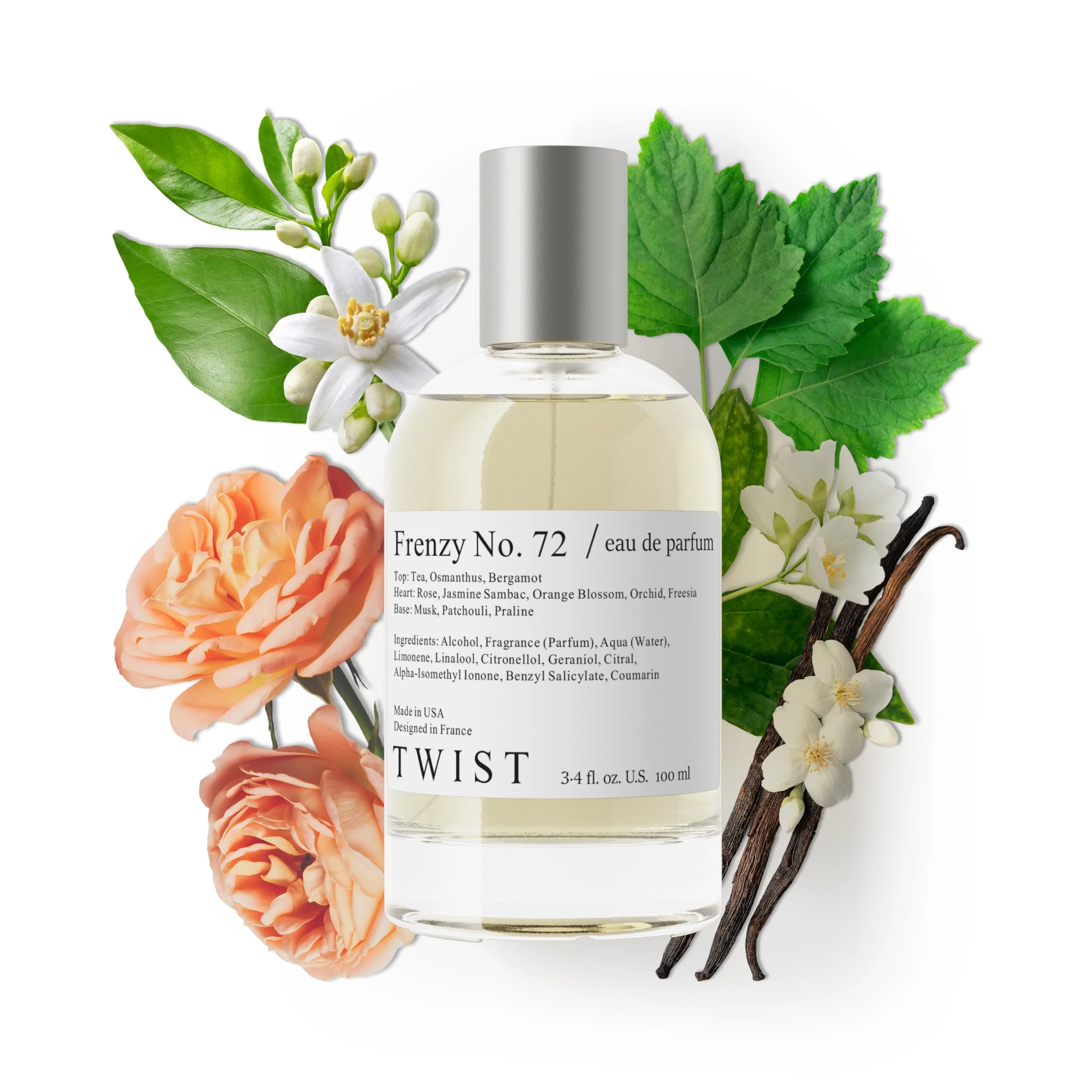 Superior Twist Frenzy No. 72 - Eau De Parfum Inspired by V Rolf's Flower Bomb Long-Lasting Perfume For Women Floral Vanilla Vegan Clean Ingredients Environmentally Friendly