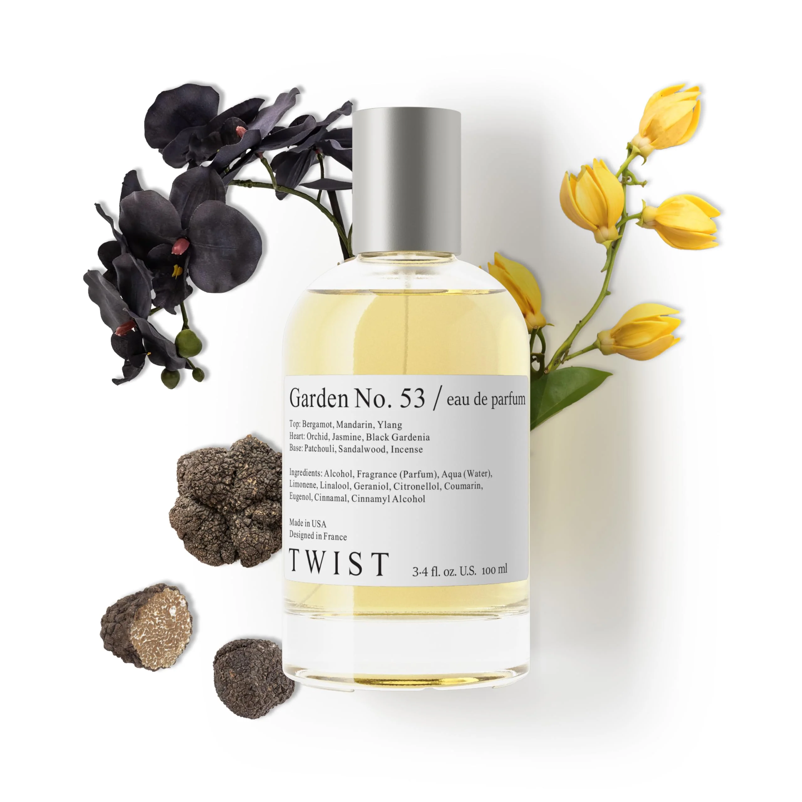 Minimalist Twist - Garden No. 53 - Eau De Parfum Inspired by T. Ford's Black Orchid Long-Lasting Perfume For Women Paraben Vegan Clean Ingredients Enhanced