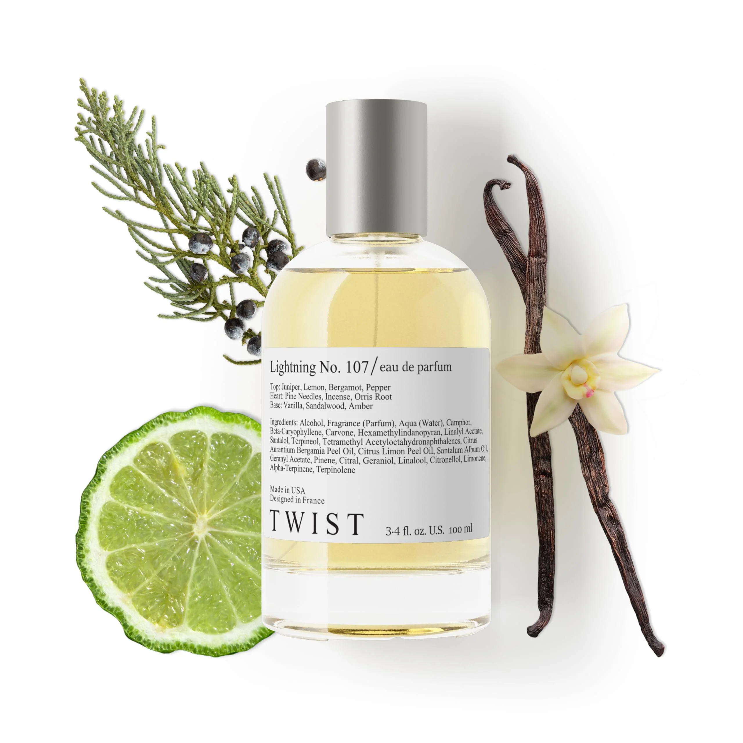 Secure Twist Lightning No. 107 - Inspired by Byr. Gypsy Water Long-Lasting Perfume for Women and Men Bergamot Juniper Berry Fragrance Paraben- Specialty