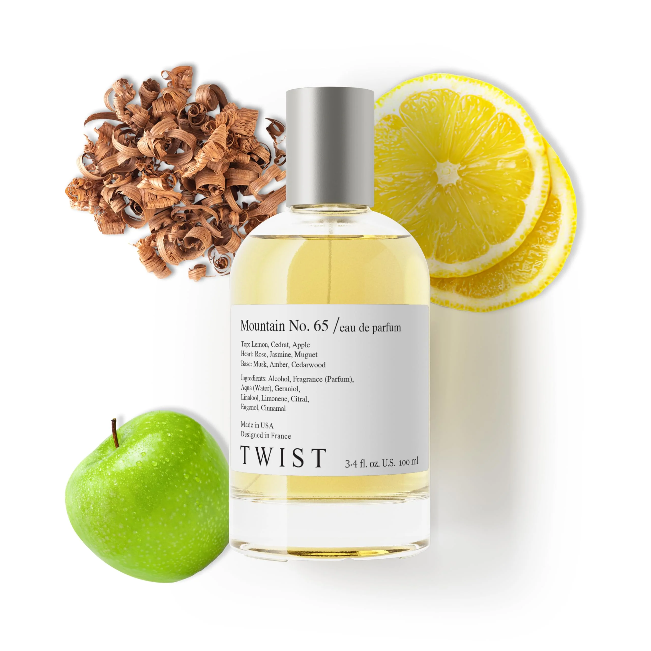 Smooth Twist Mountain No. 65 - Eau de Toilette Inspired by DG Lig. Blue Long-Lasting Perfume for Women Vegan Clean Ingredients Lemon Apple - Spray 100 Selected