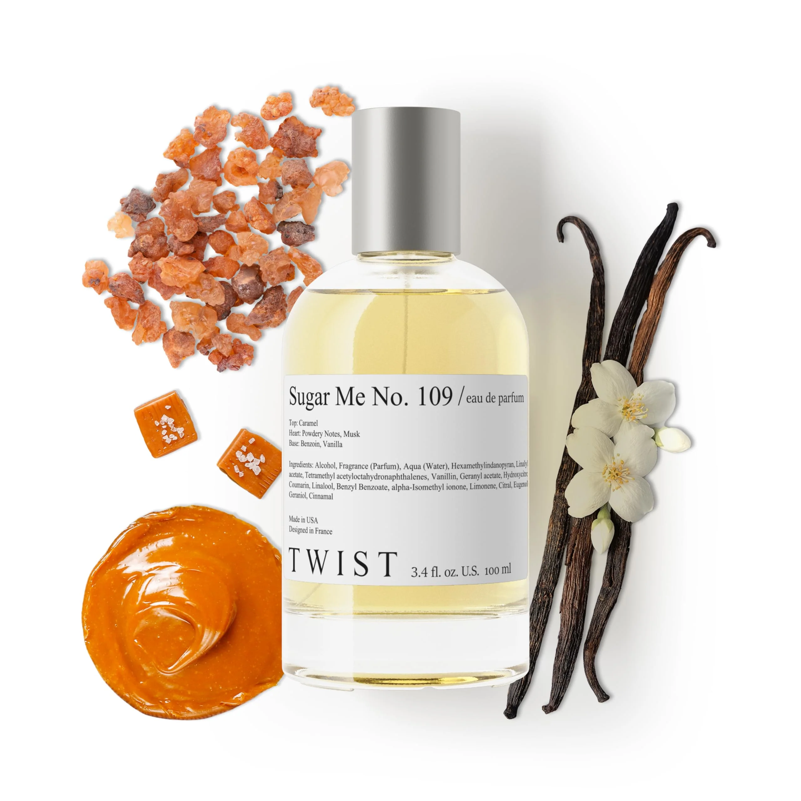 Organic Twist Sugar Me No. 109 - Inspired by Prada's Candy Long-Lasting Perfume for Women Vegan Clean Ingredients Caramel Vanilla Fragrance - Spray 100 Top-Quality
