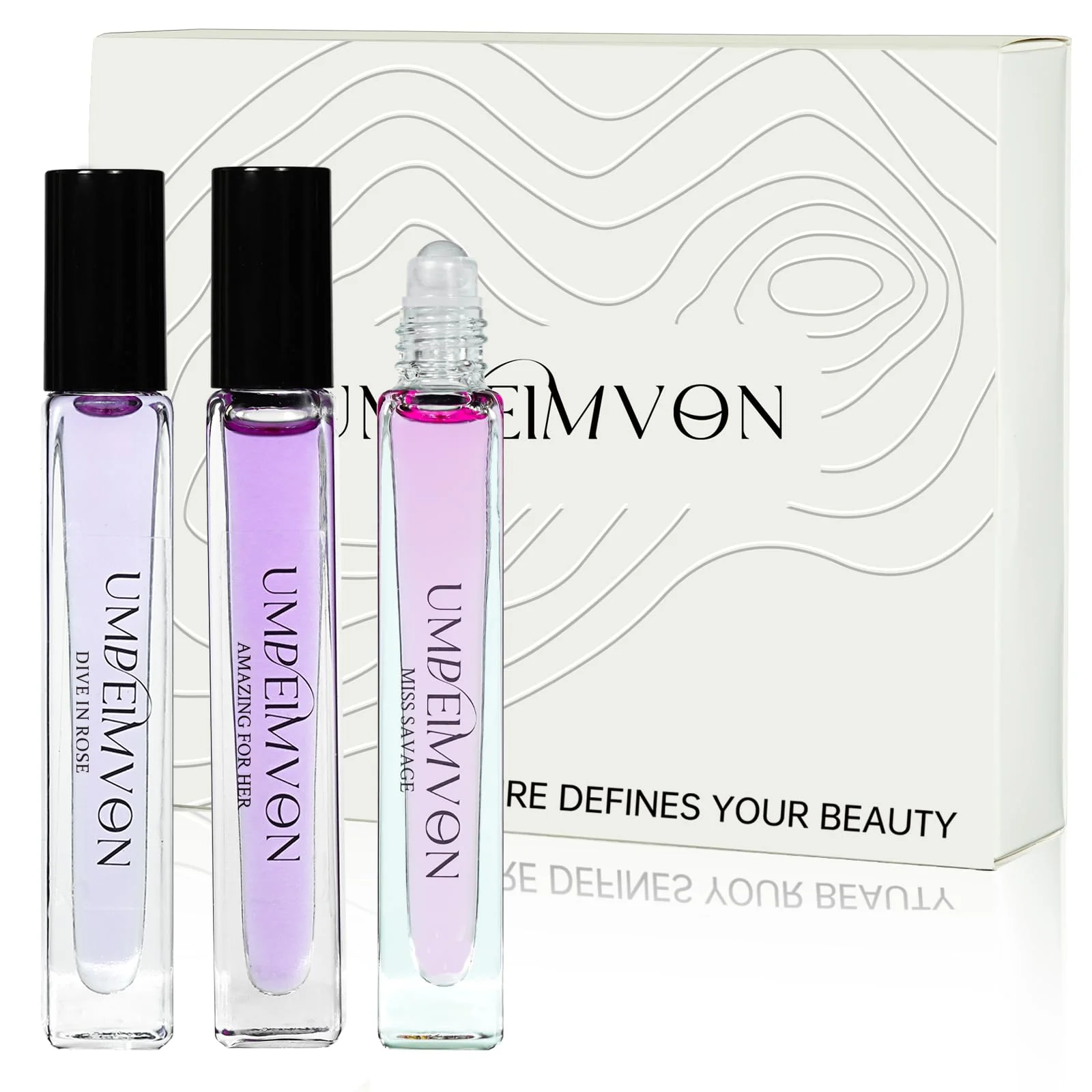 Modern Umpeimvon 3 Pack Marshmallow Blush Perfume Oils for Women Pink Blush Perfume Oil Roll On Sweet Floral and Fruity Travel Size 0.33 Fl. Oz Easy-to-Use
