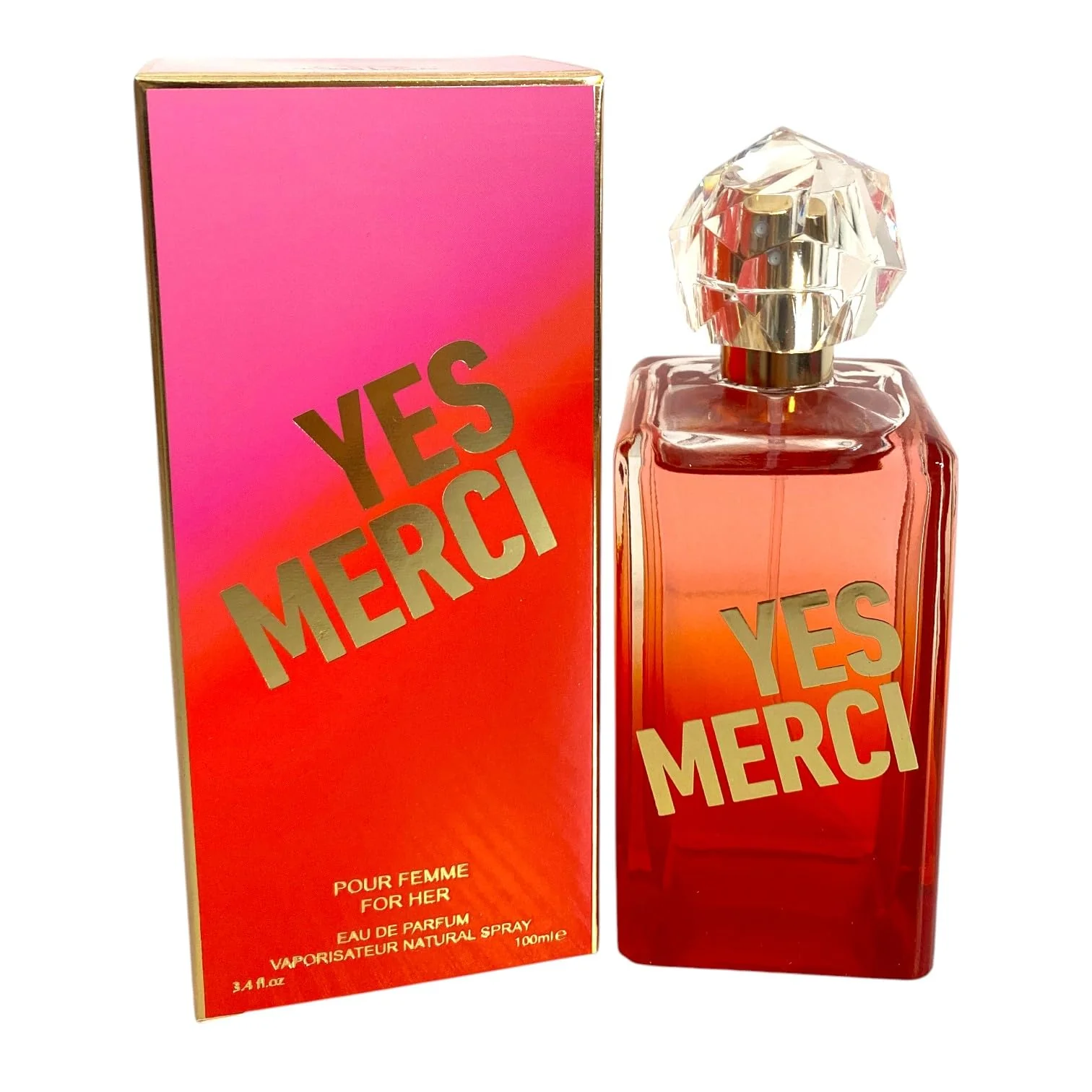 Sophisticated United Scents YES MERCI Eau De Parfum for Women 3.4 fl oz Juicy Watermelon Jasmine Musk Fruity Floral Scent Everyday Fragrance Spray Premium