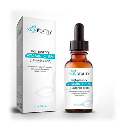 Long-Lasting 1 oz VITAMIN -C 15 Anti-Oxidant Skin Face Serum - Organic L-Ascorbic Acid plus Vegan Hyaluronic Acid -Professional Strength for Anti-Aging Sun Superior