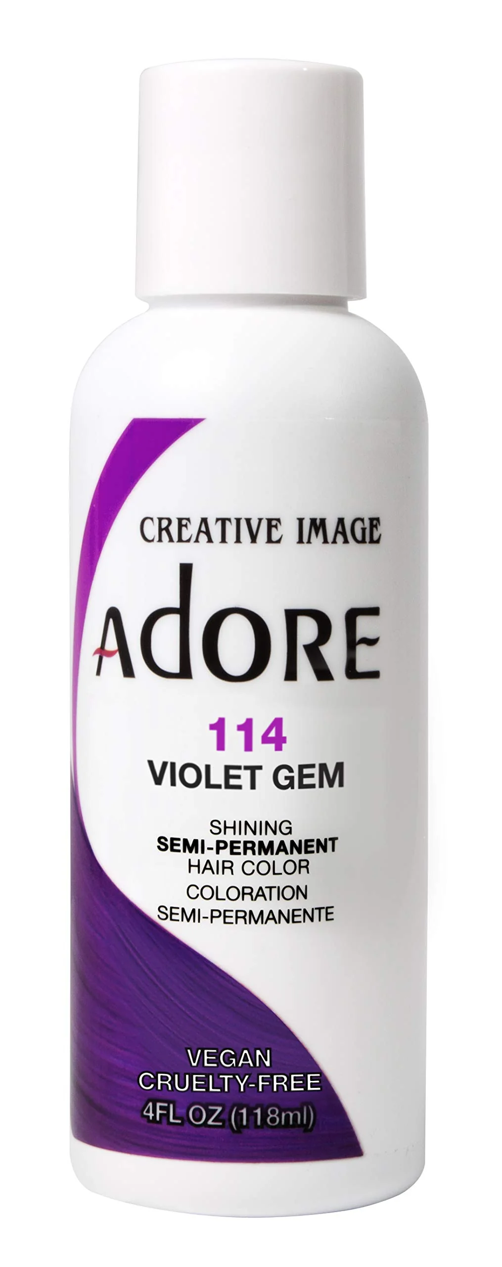 Easy-to-Use Adore Semi-Permanent Haircolor 114 Violet Gem 4 Ounce 118ml 6 Pack Trusted